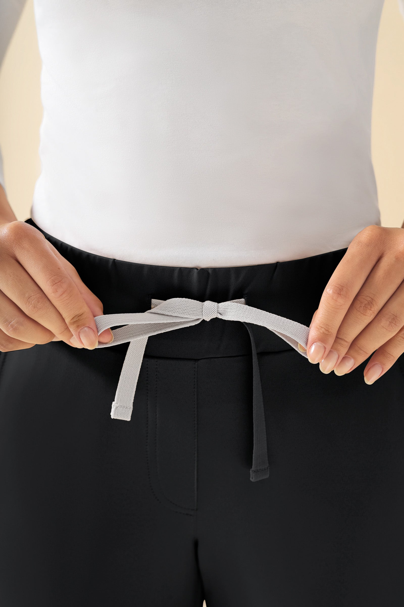 KAERE broek dames - zoom met elastische boord zonder beenzak zwart