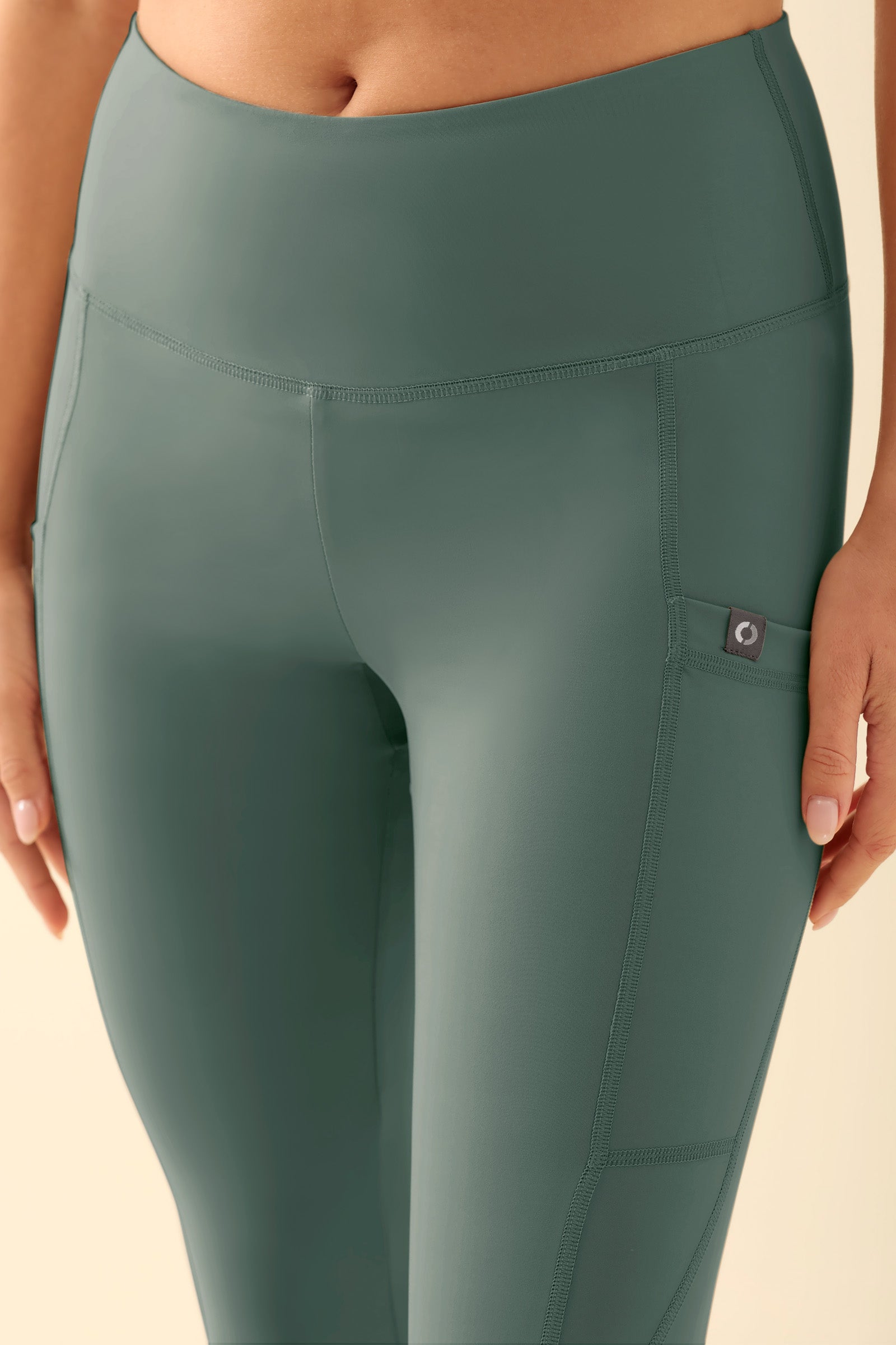 KAERE Leggings dames - super elastisch donkergroen