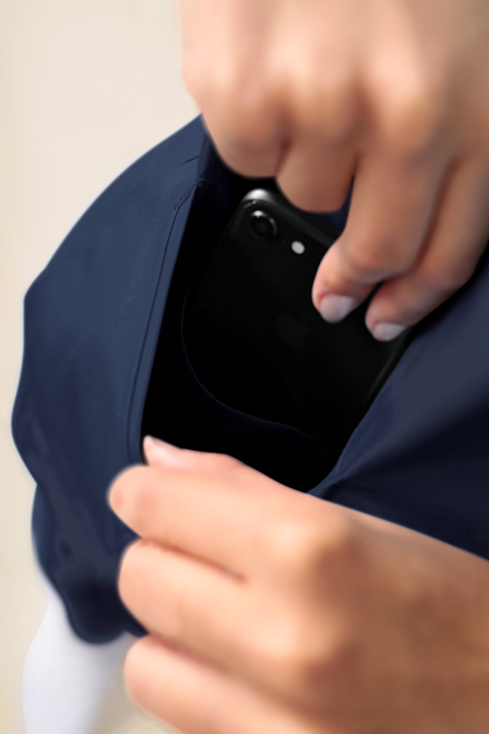 KAERE oversteektuniek dames - V-hals navy