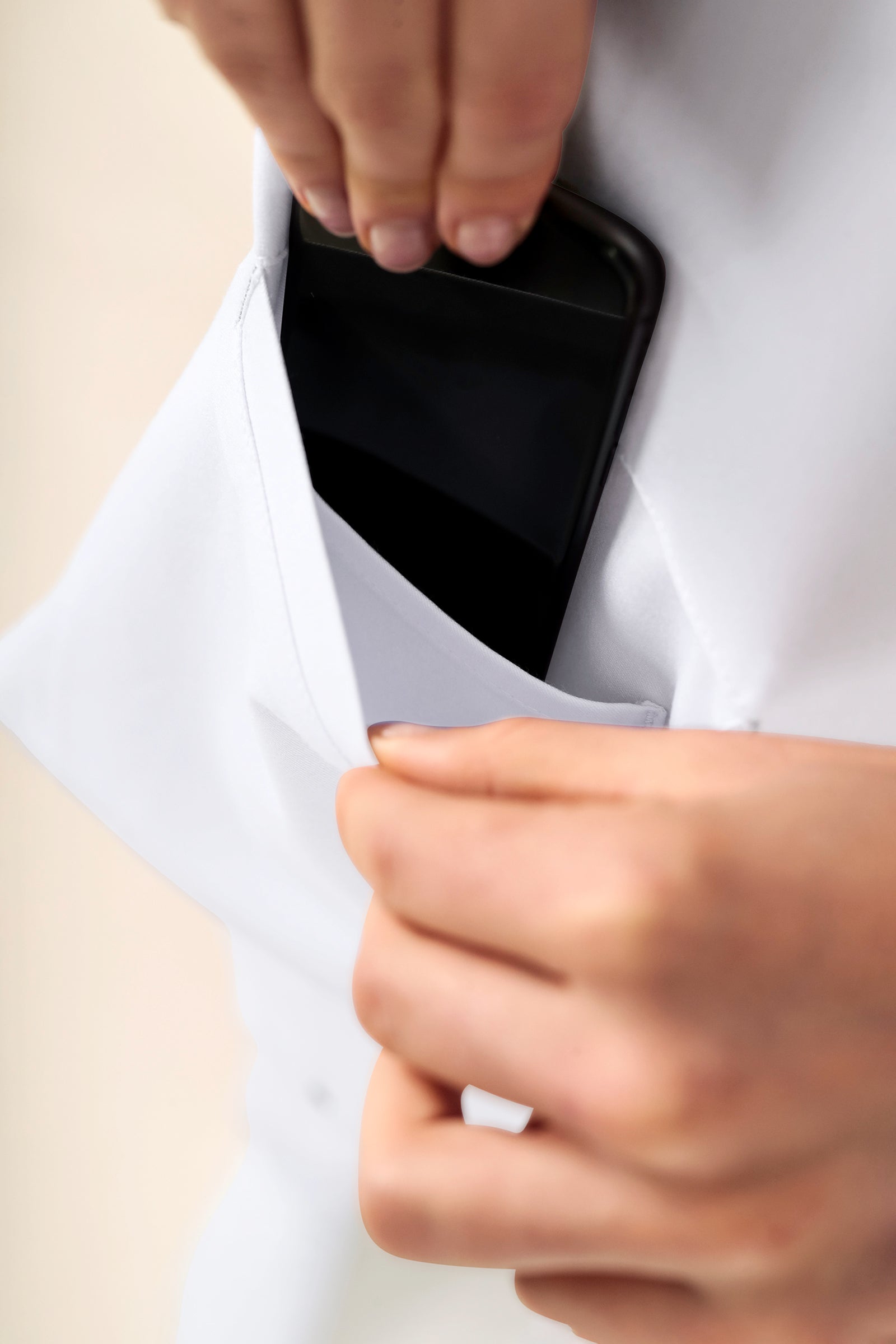 KAERE oversteektuniek dames - V-hals wit