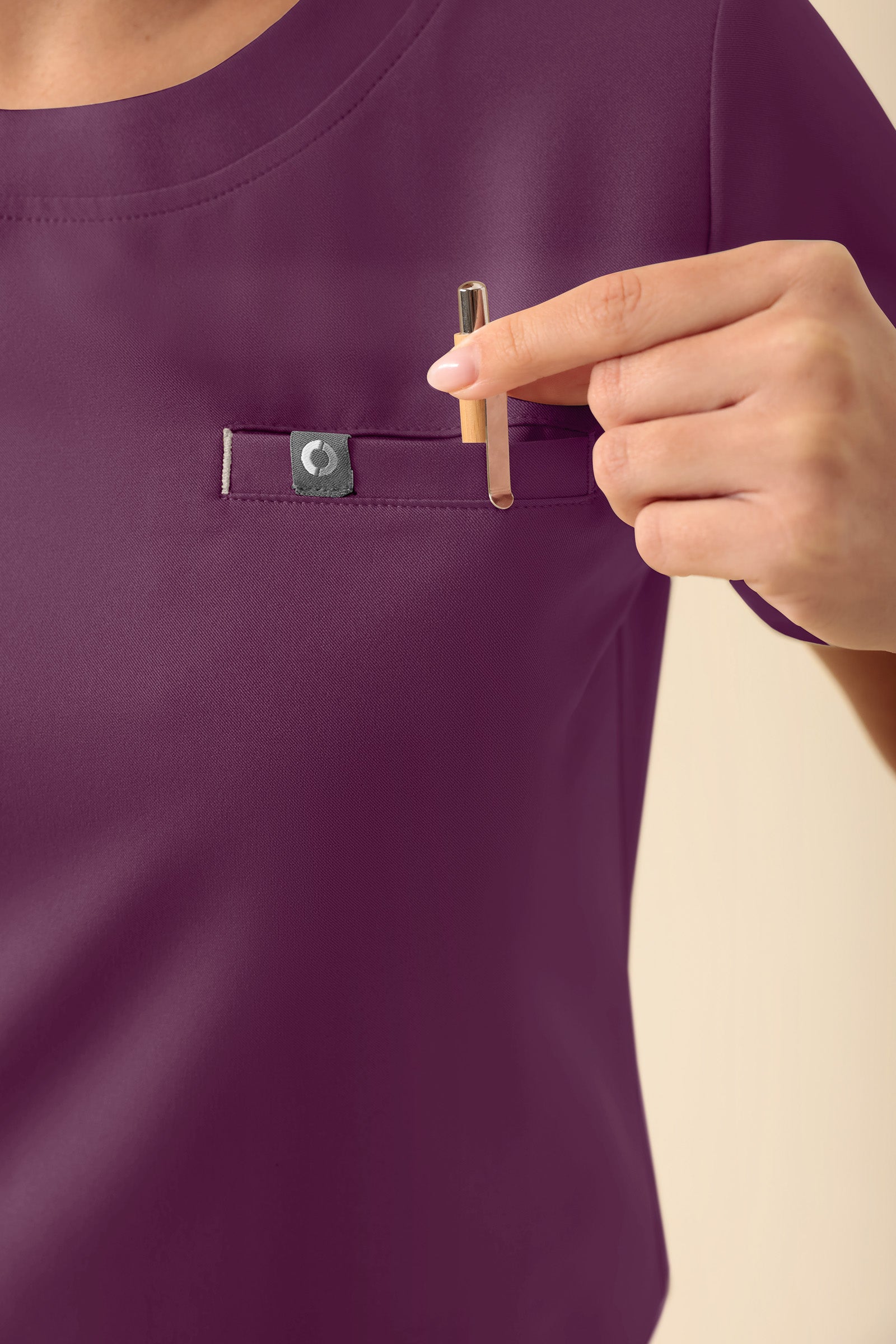 KAERE shirt dames - ronde hals pruimen