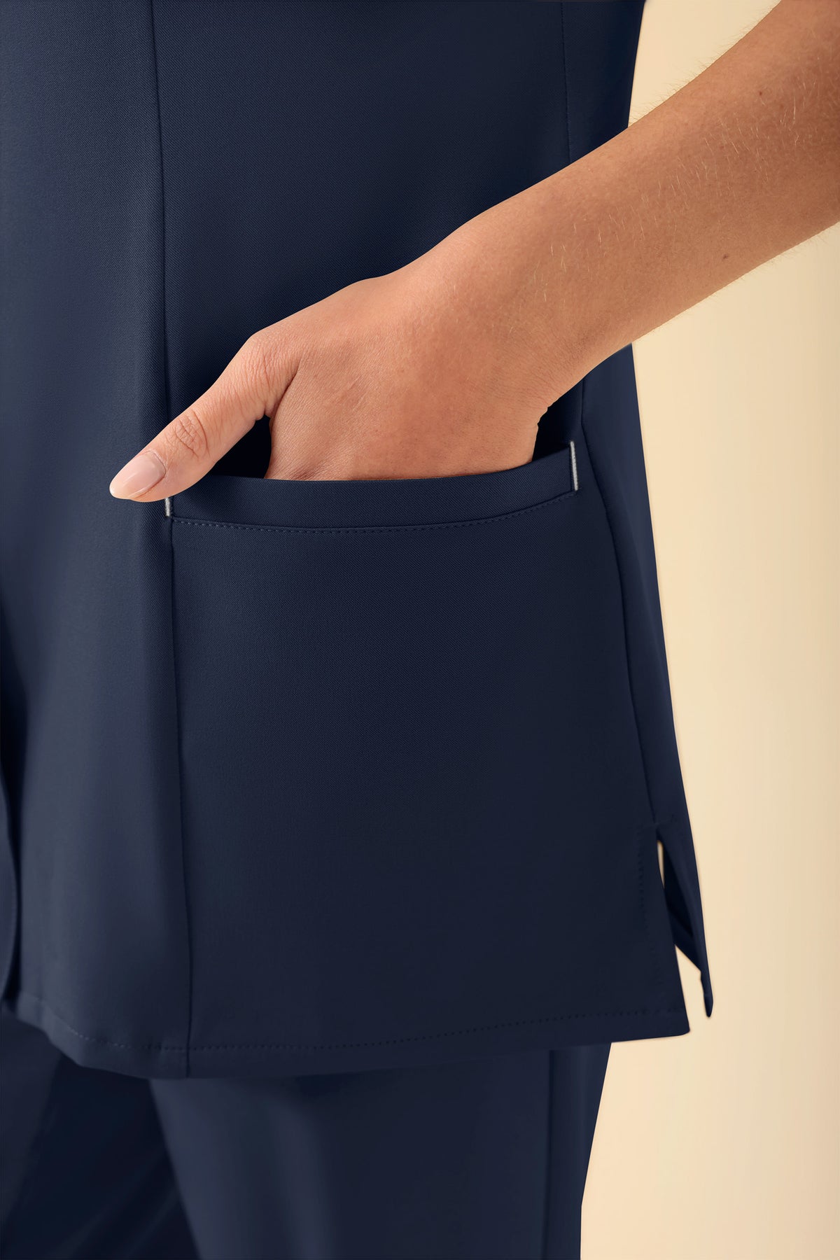 KAERE tuniek dames - drukknoopsluiting navy