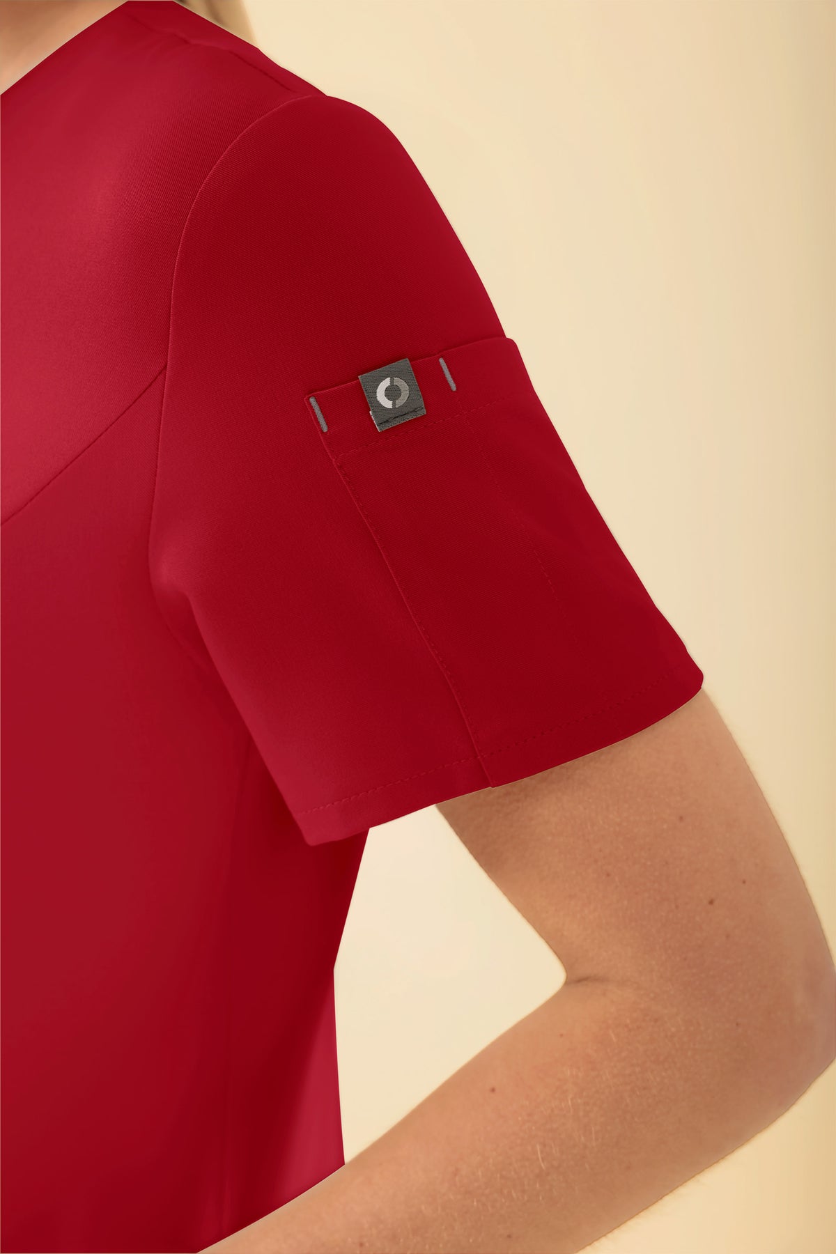 KAERE tuniek dames - drukknoopsluiting rood