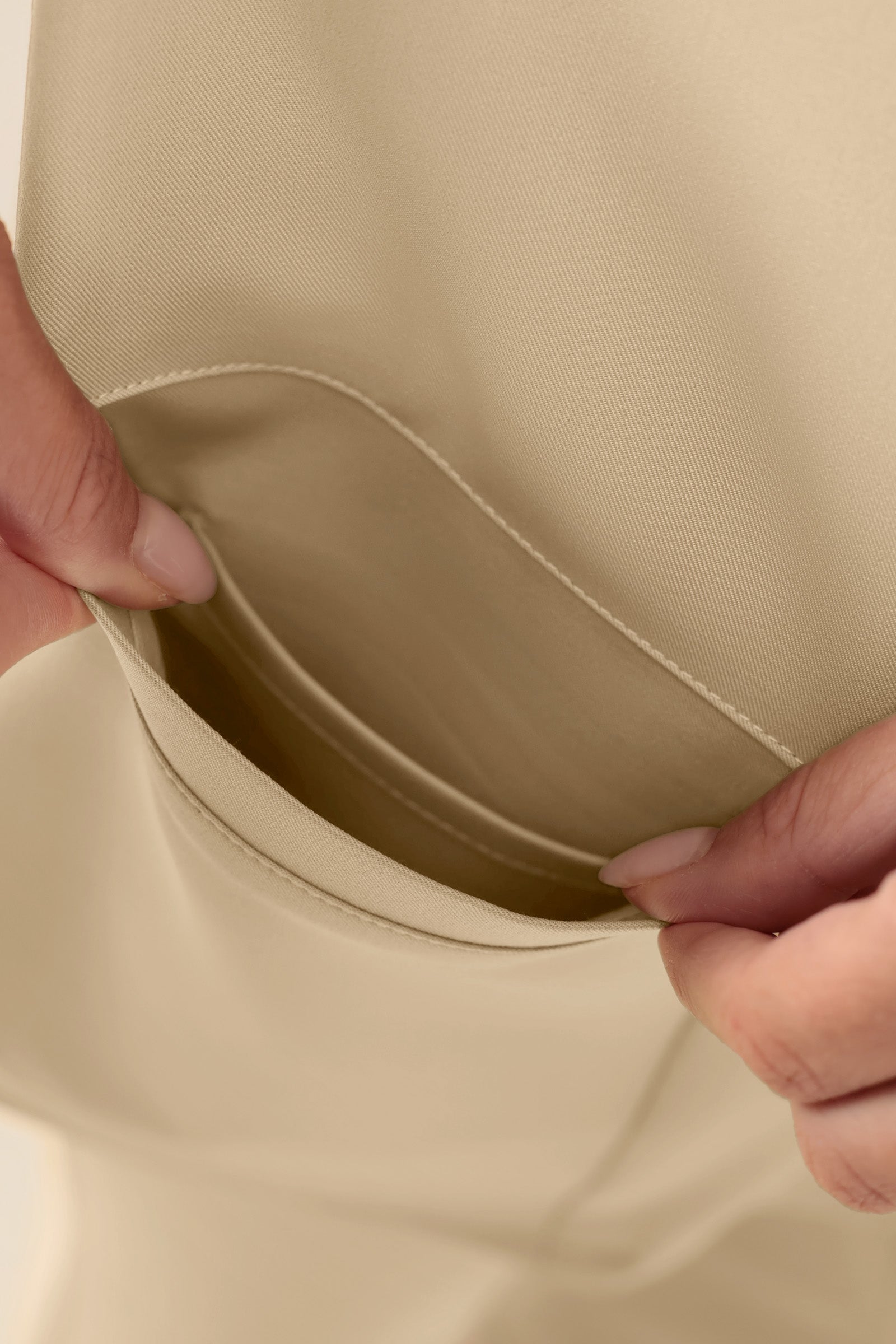 KAERE tuniek dames - drukknoopsluiting zand