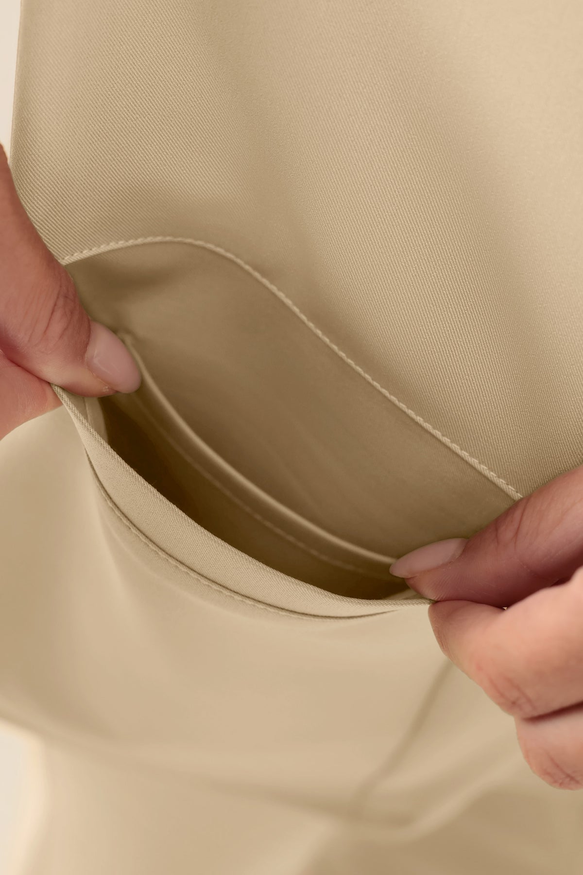 KAERE tuniek dames - drukknoopsluiting zand