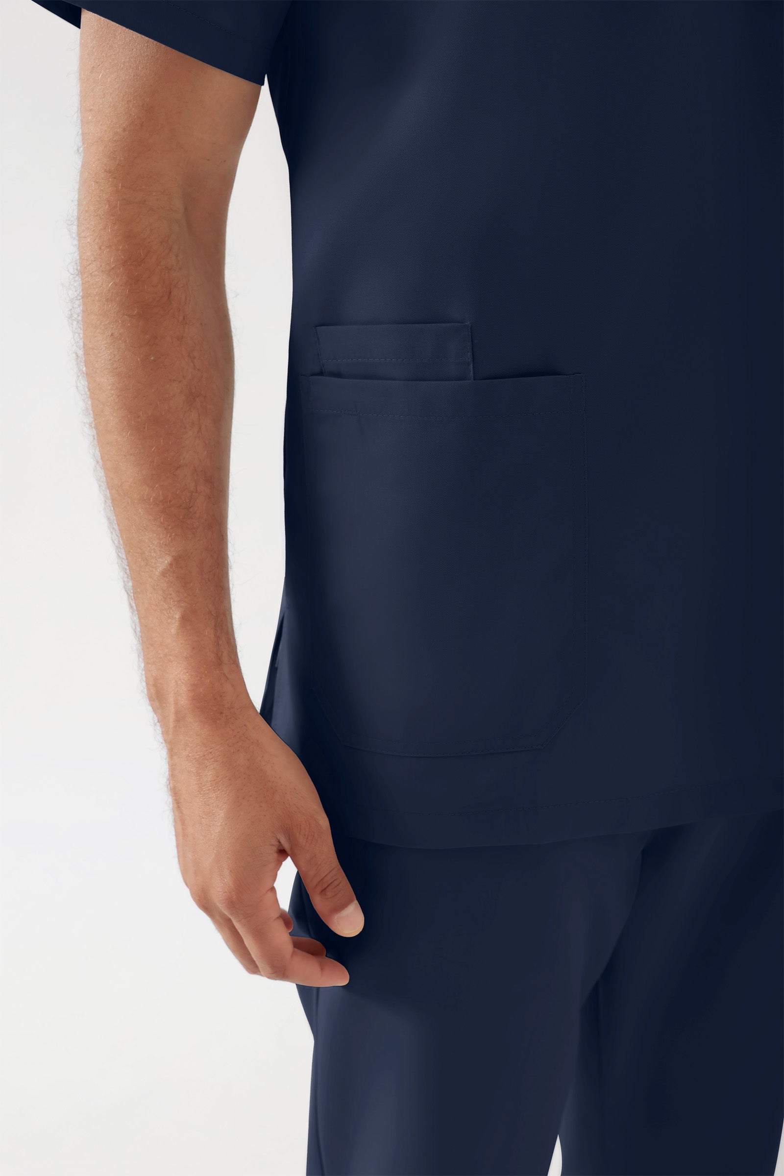 TENCEL™ oversteektuniek heren - V-hals navy