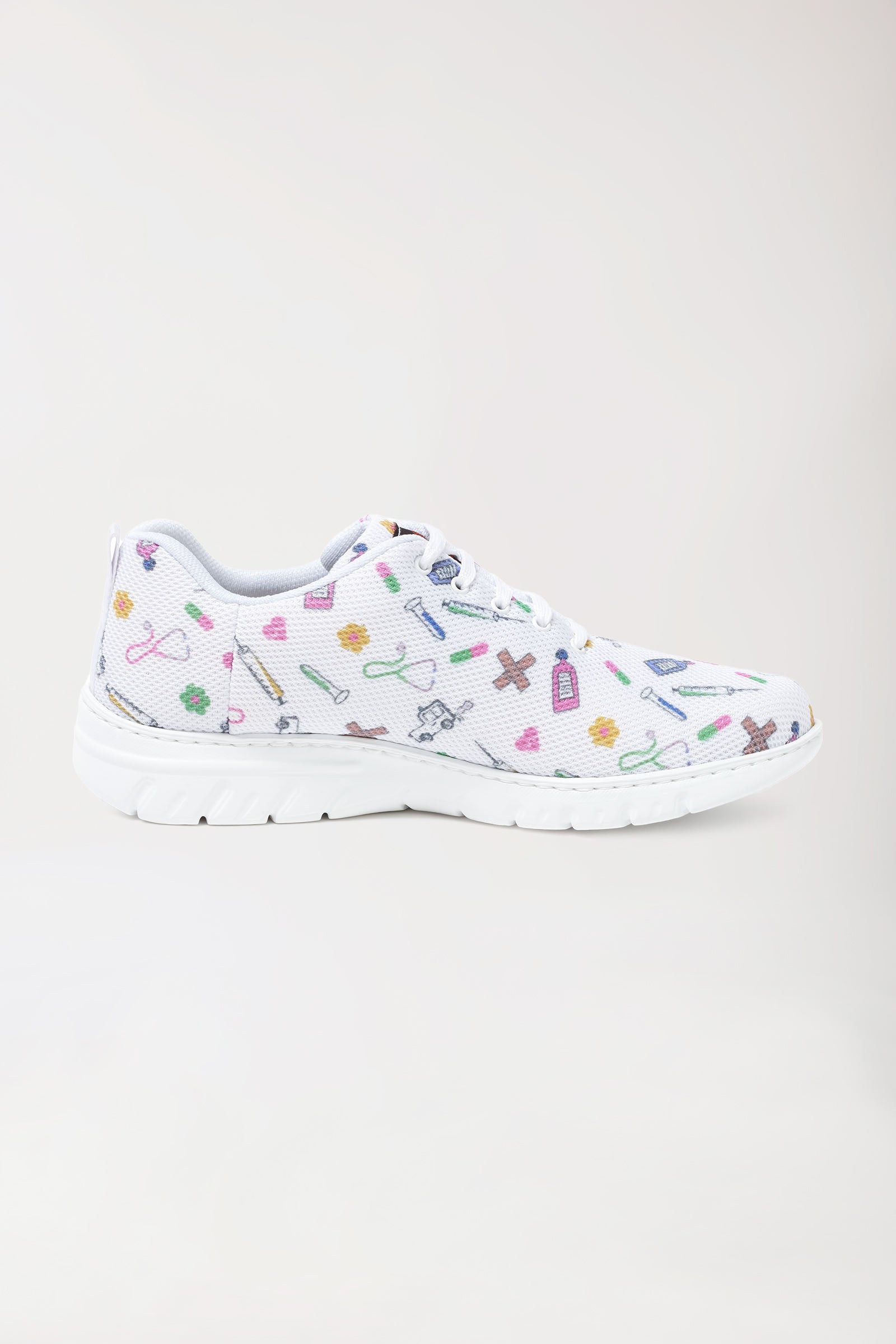 Unisex beroepsschoen wit/bont