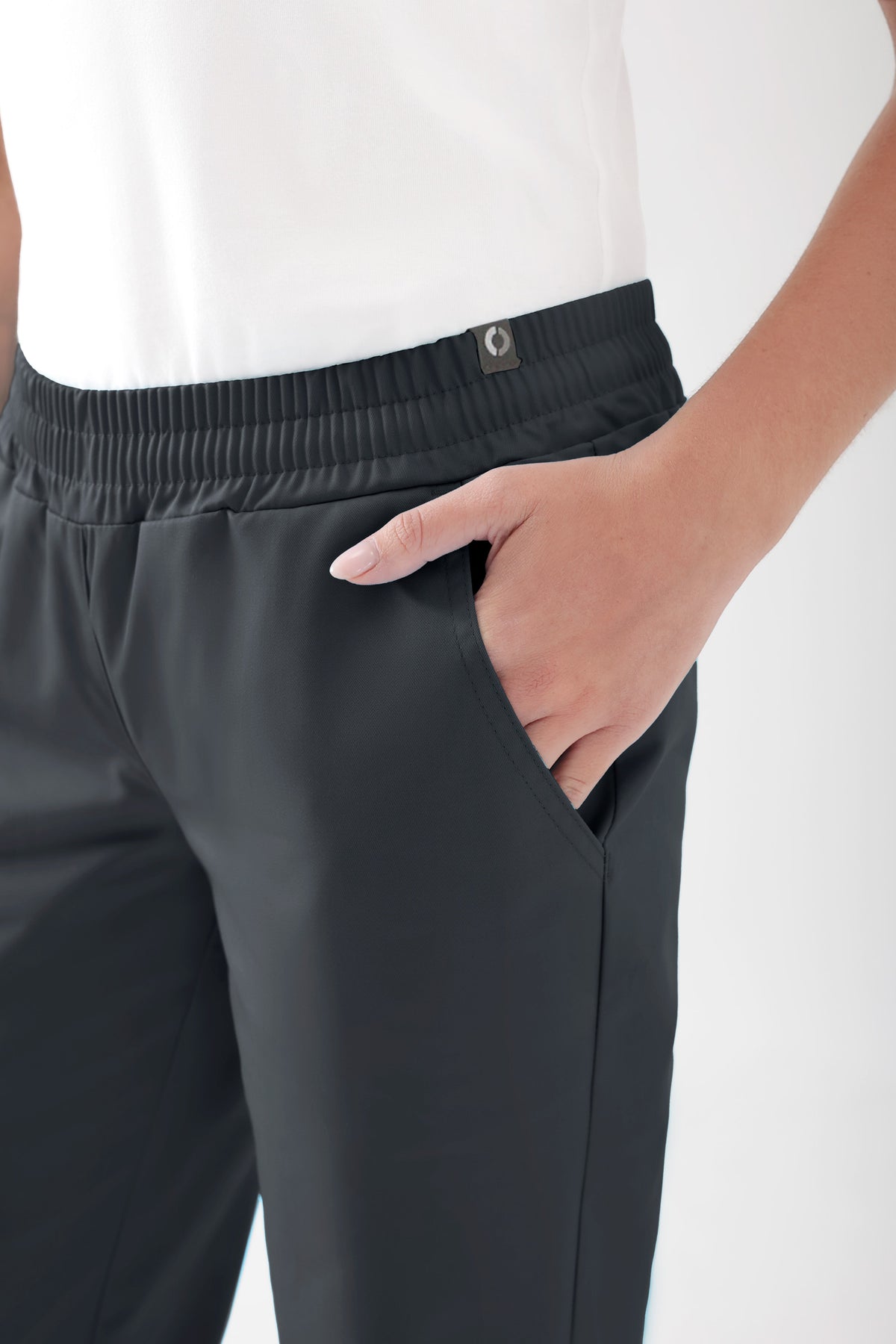 JUST STRONG Broek dames - elastische boord antraciet