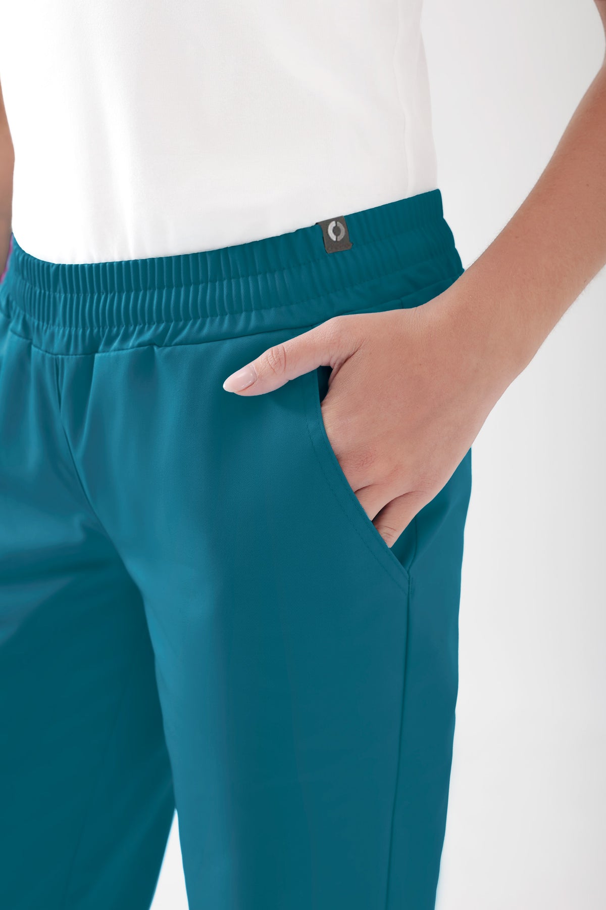 JUST STRONG Broek dames - elastische boordpetrol