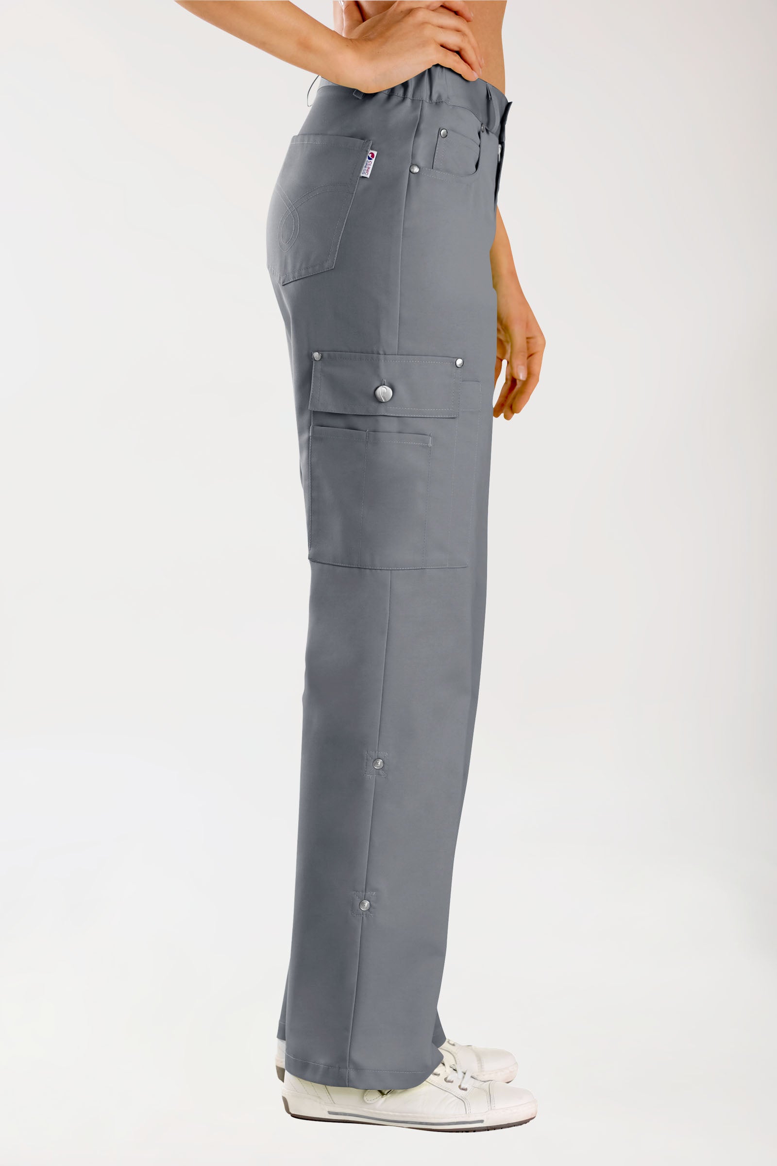 JUST STRONG broek unisex - deels elastische boord steengrijs