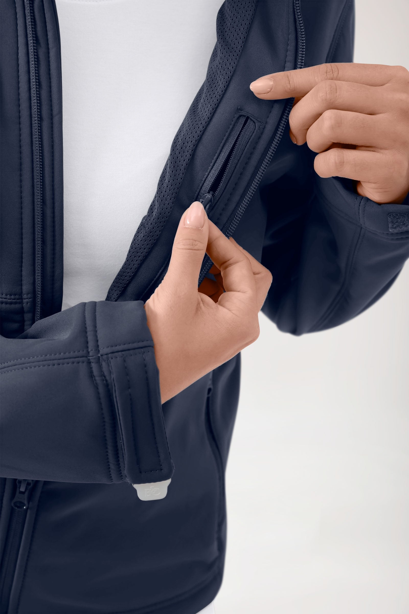 Softshell jassen unisex - met capuchon navy