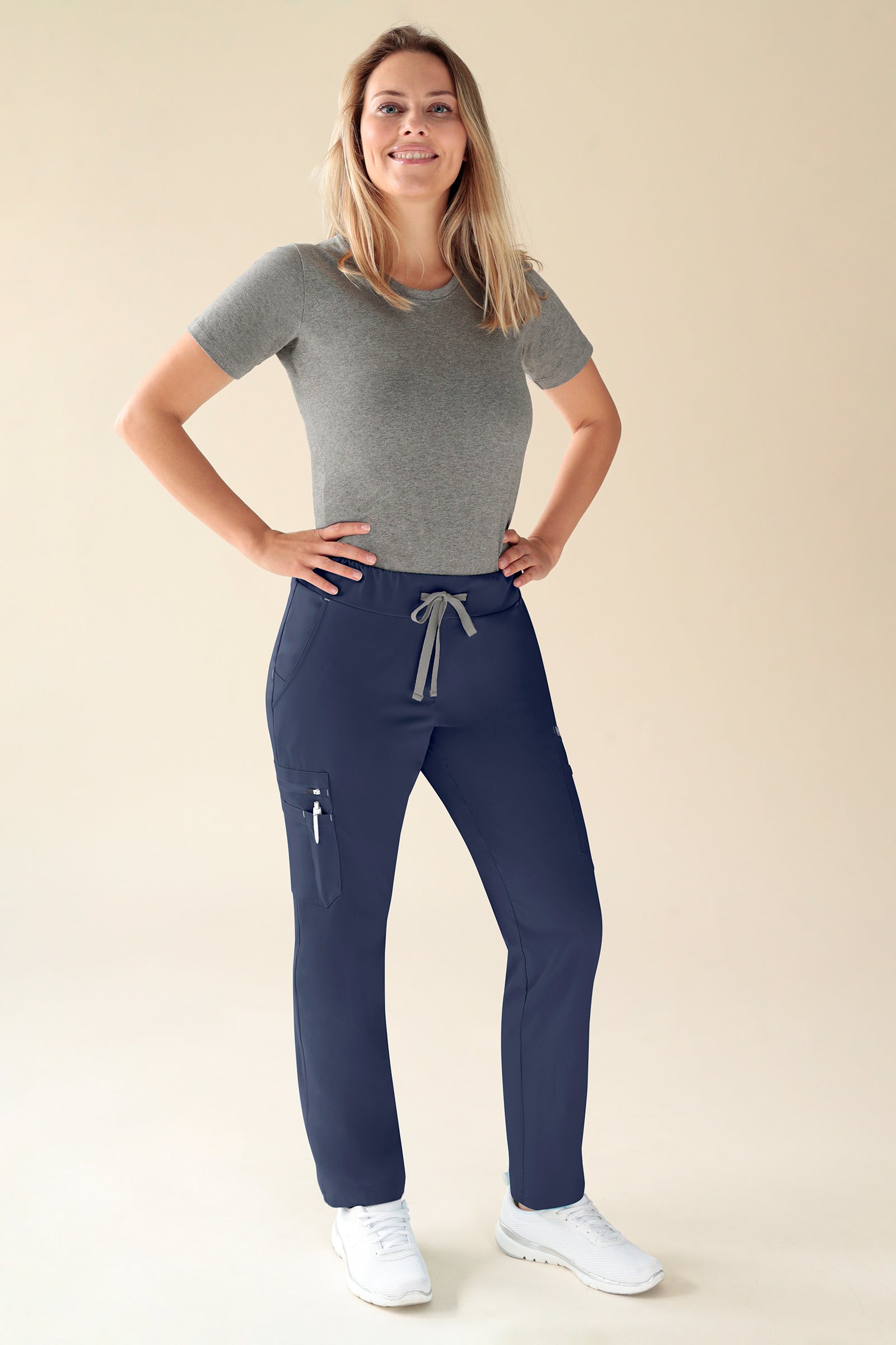 KAERE broek dames - korte maat met beenzak navy