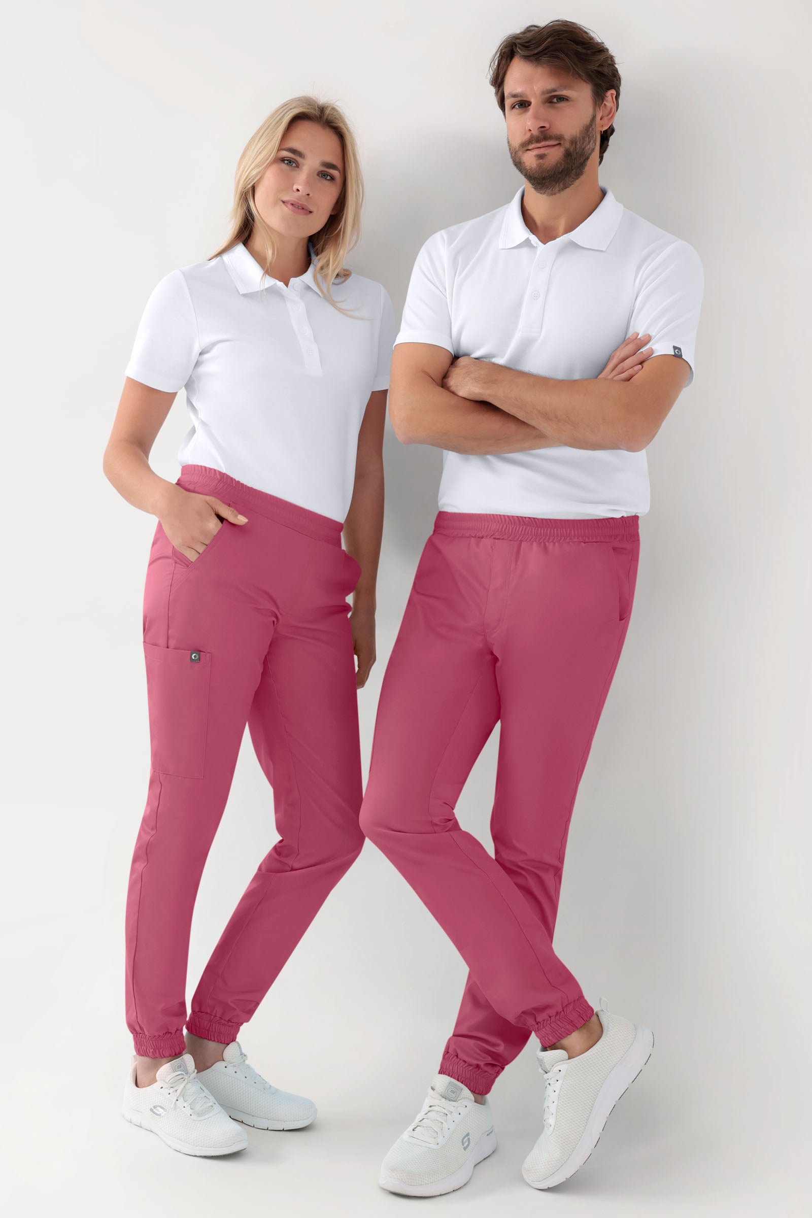 GREEN Stretch broek dames - joggingbroek style oud rose