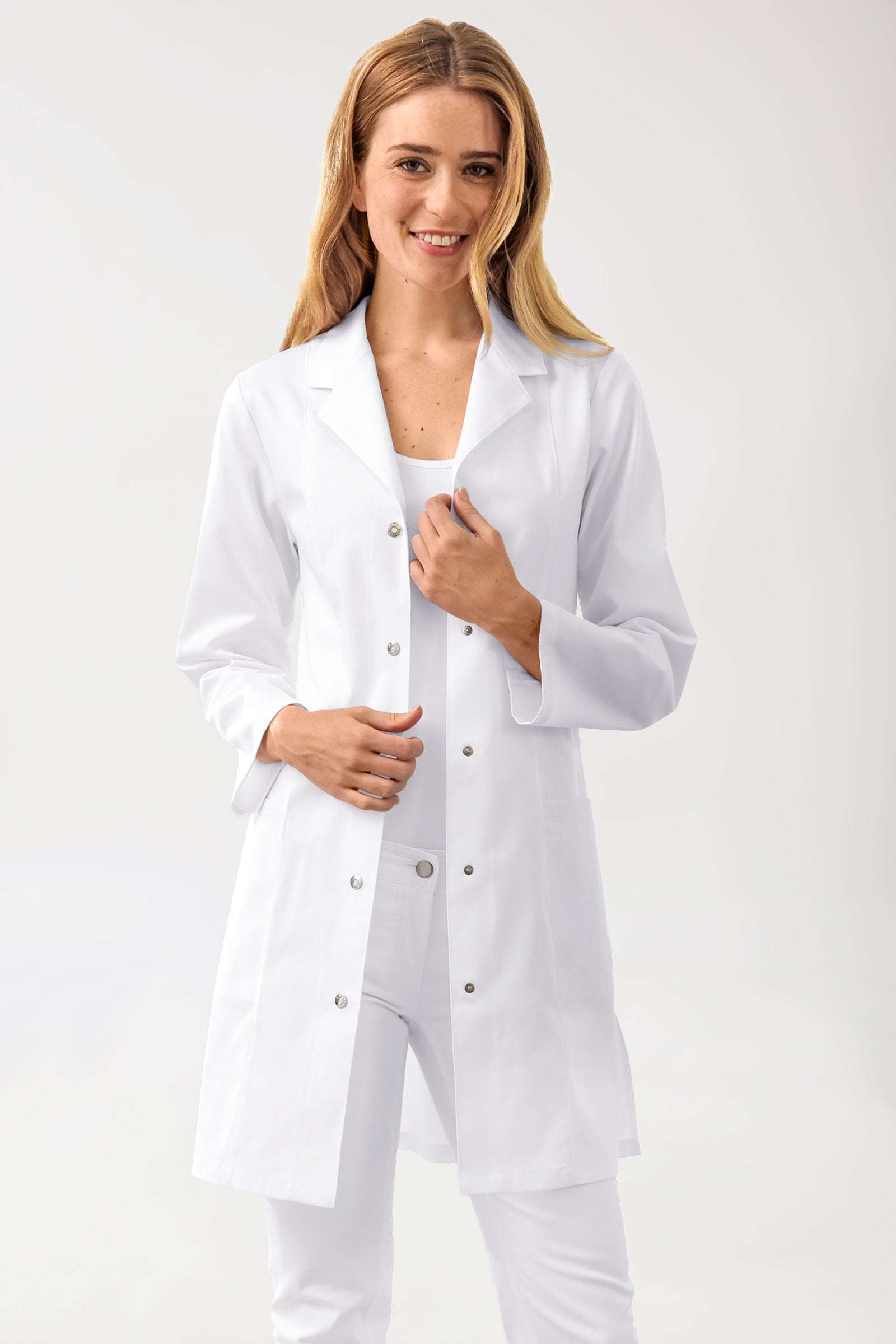 Korte jas dames - reverskraag wit