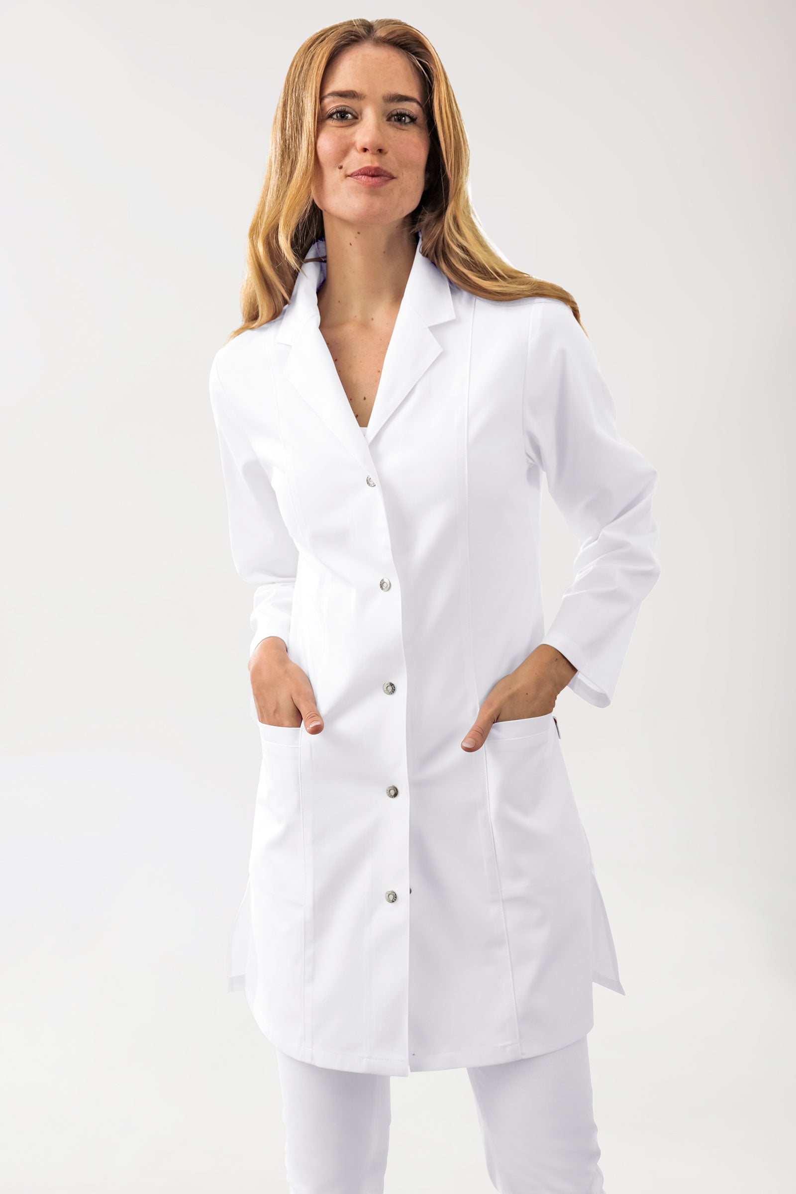 Korte jas dames - reverskraag wit