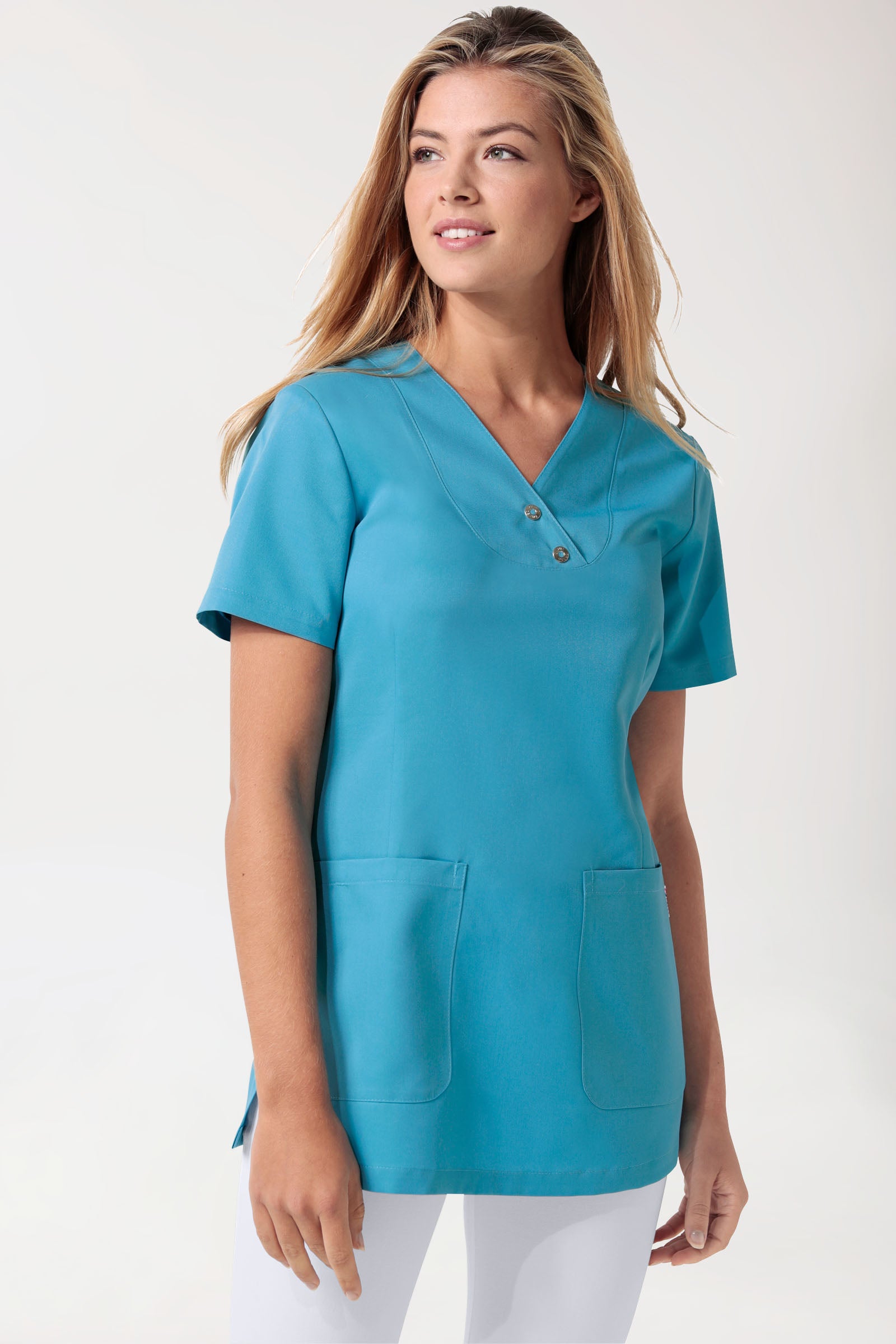 GREEN oversteektuniek dames - drukknopen dark turquoise