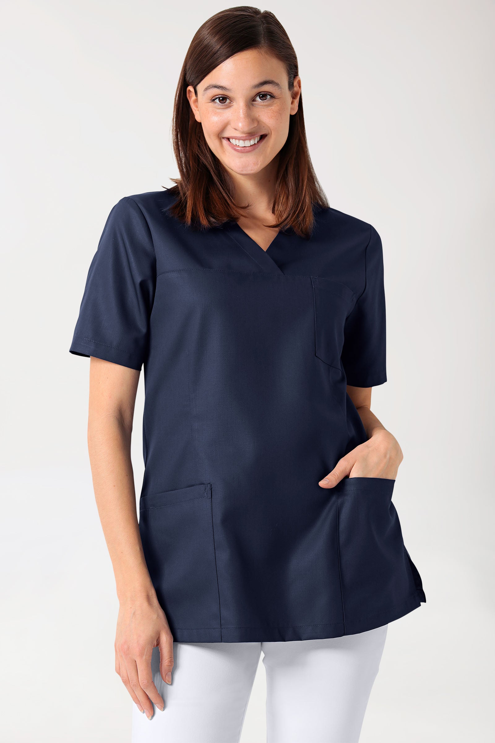 GREEN oversteektuniek dames - V-hals navy