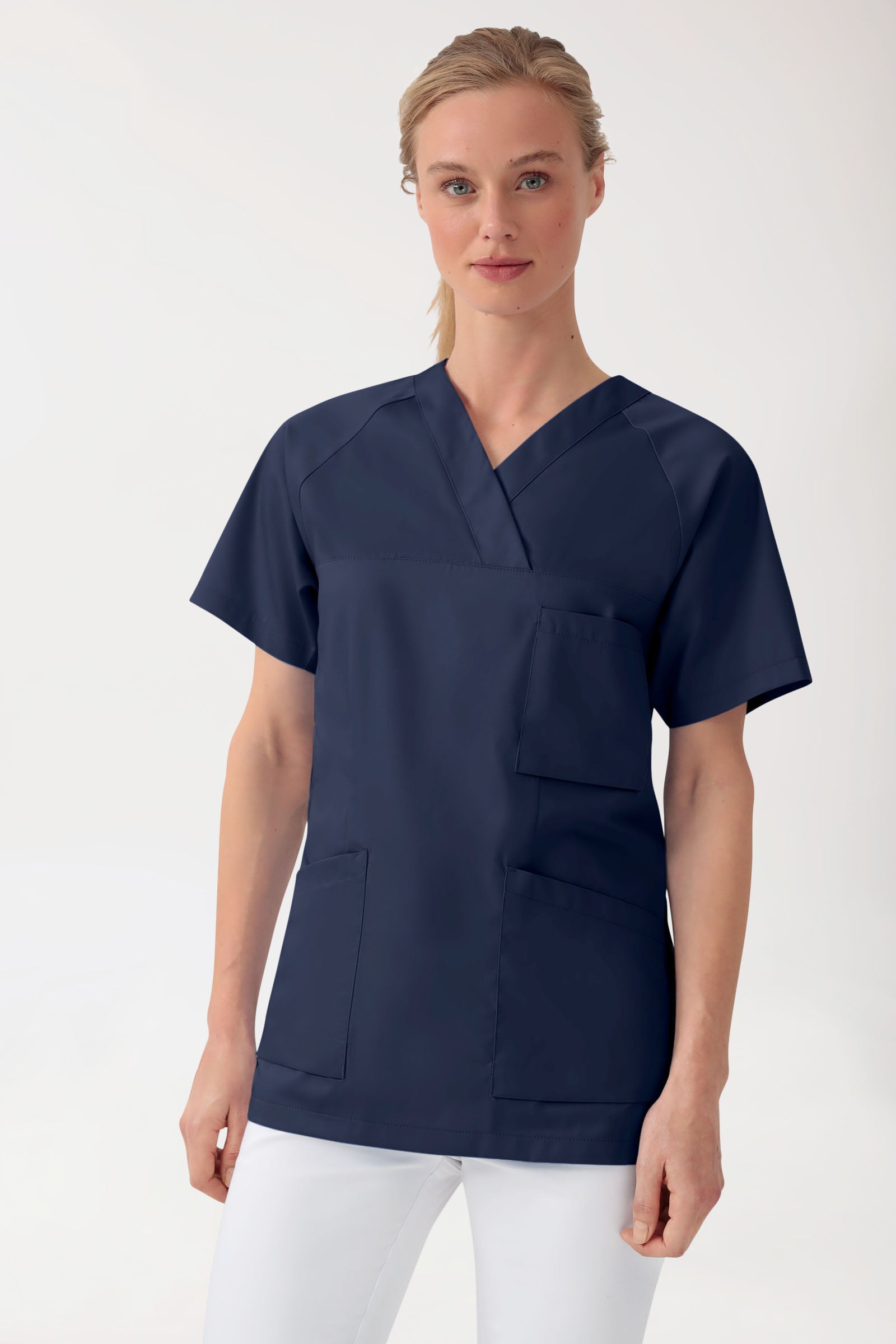 Damestuniek - V-hals navy