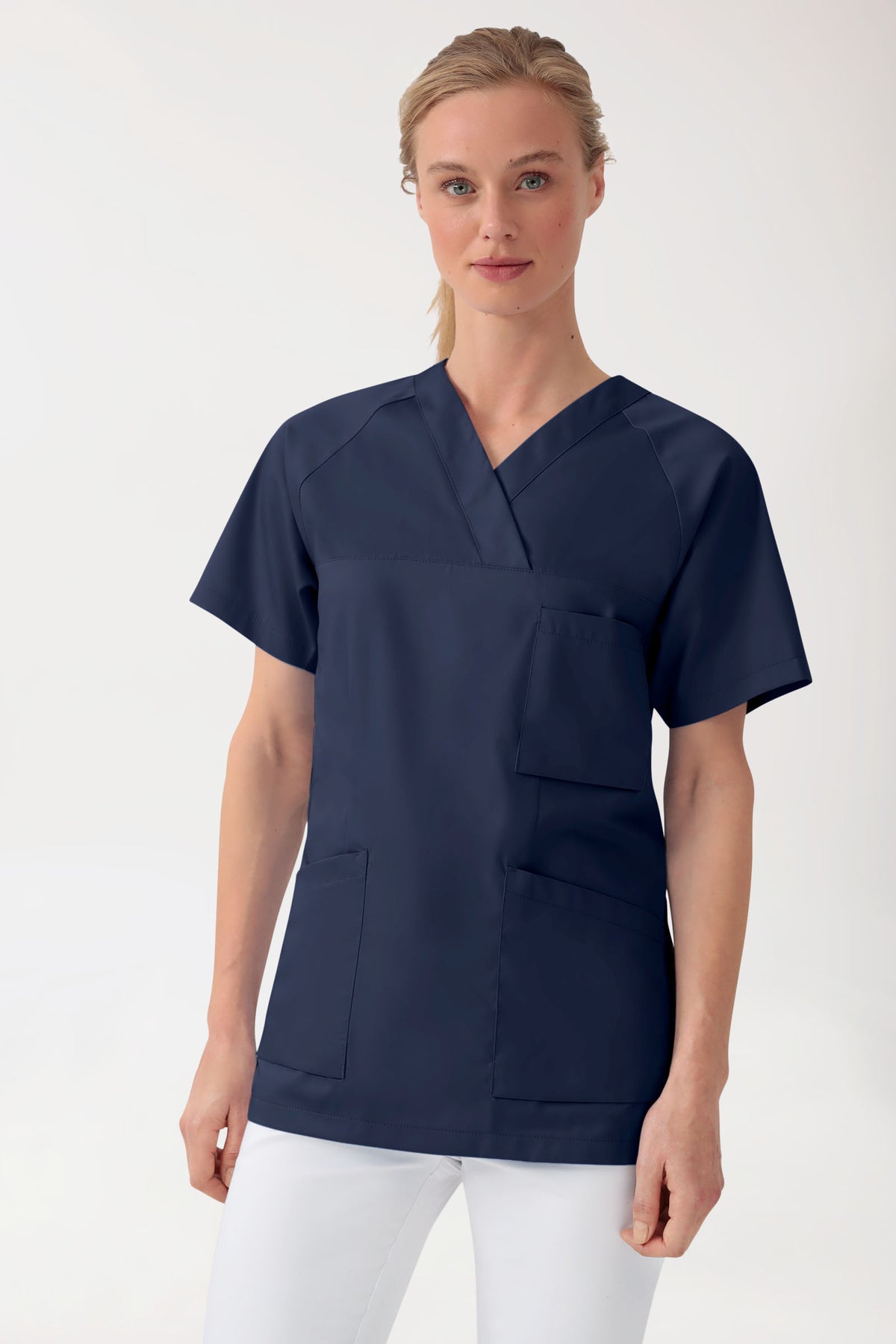 Damestuniek - V-hals navy
