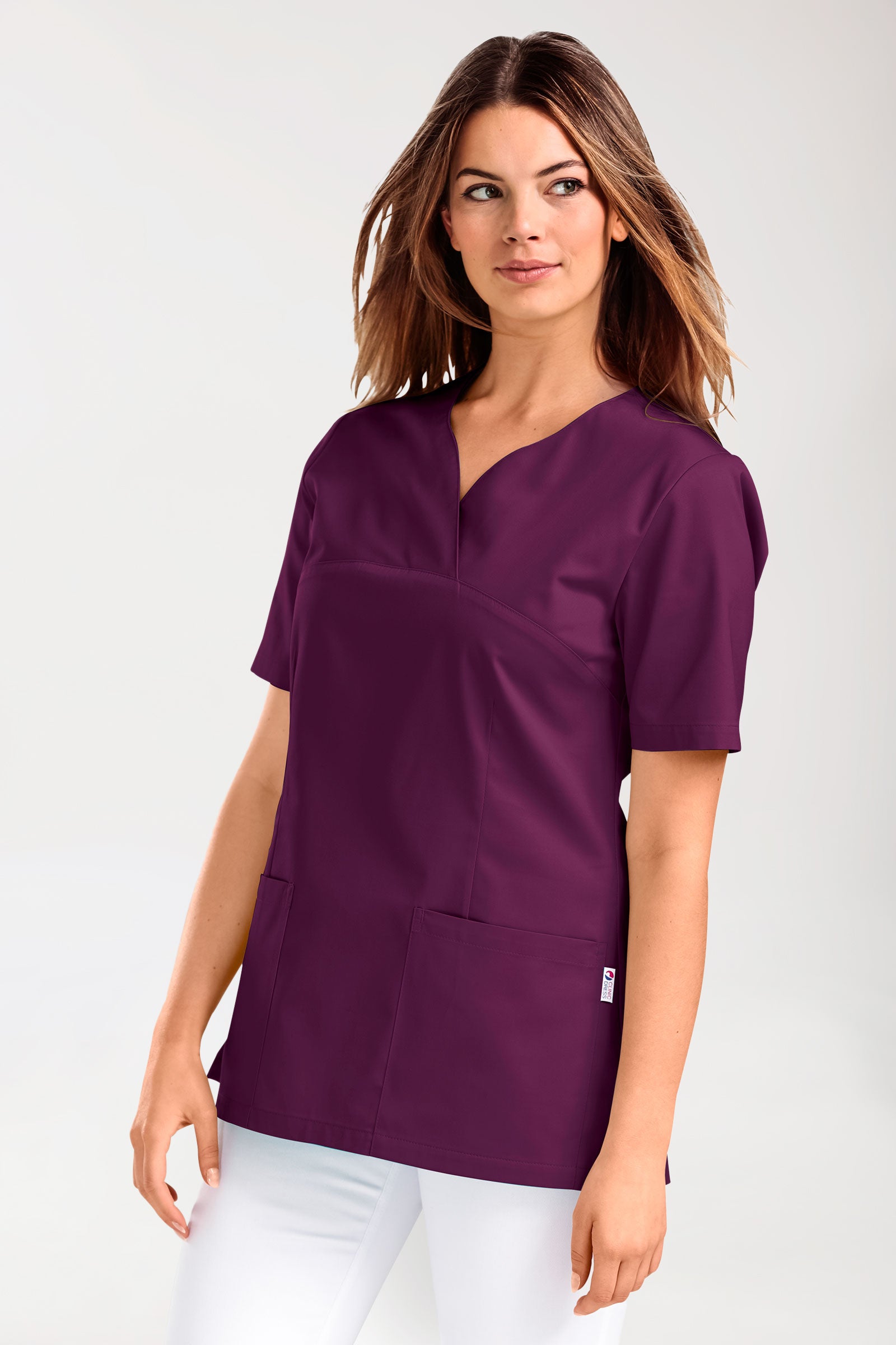 CORE oversteektuniek dames - hartvormige hals pruimen