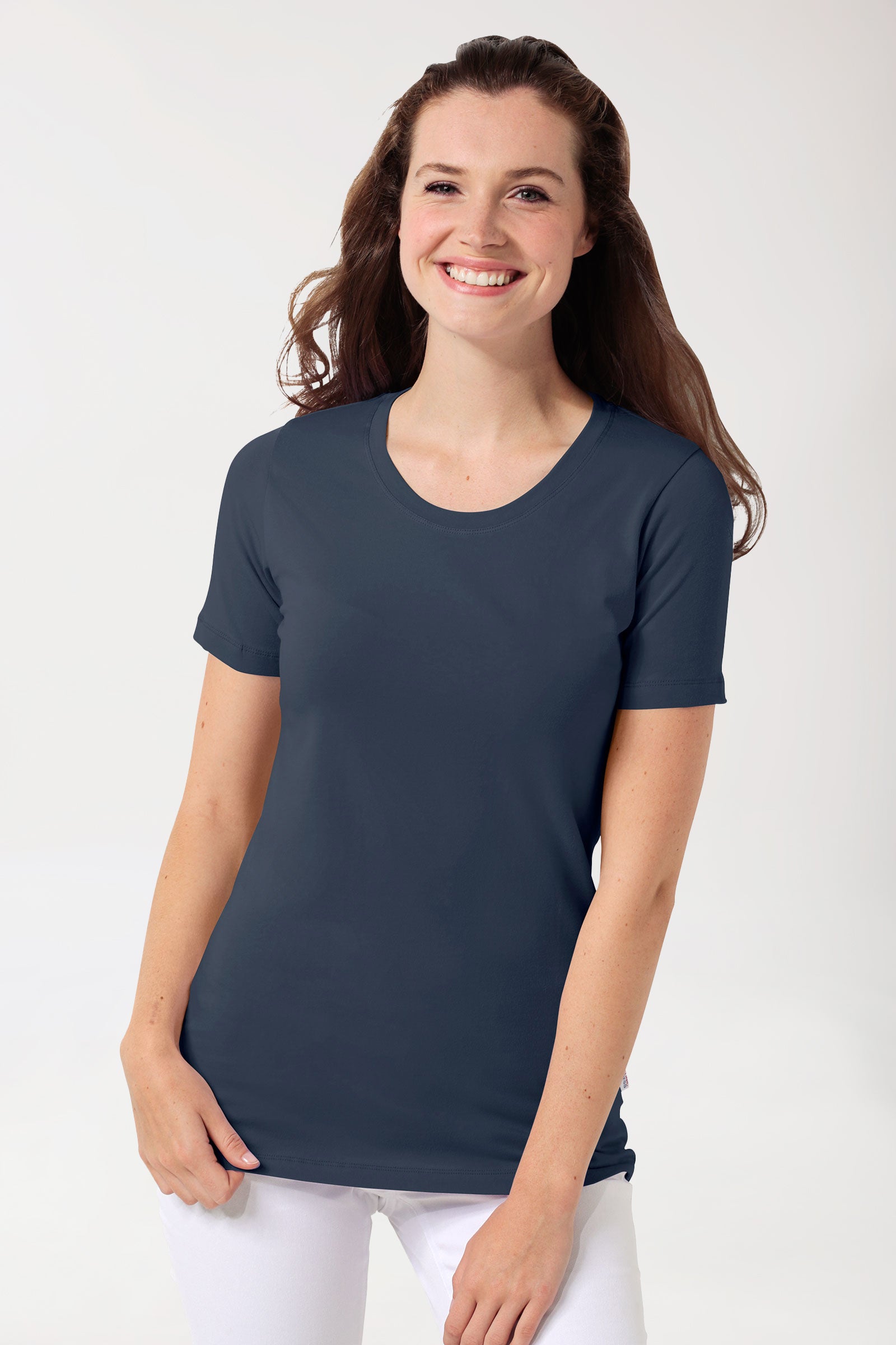 CORE shirt dames - ronde hals navy, Voorzijde view 