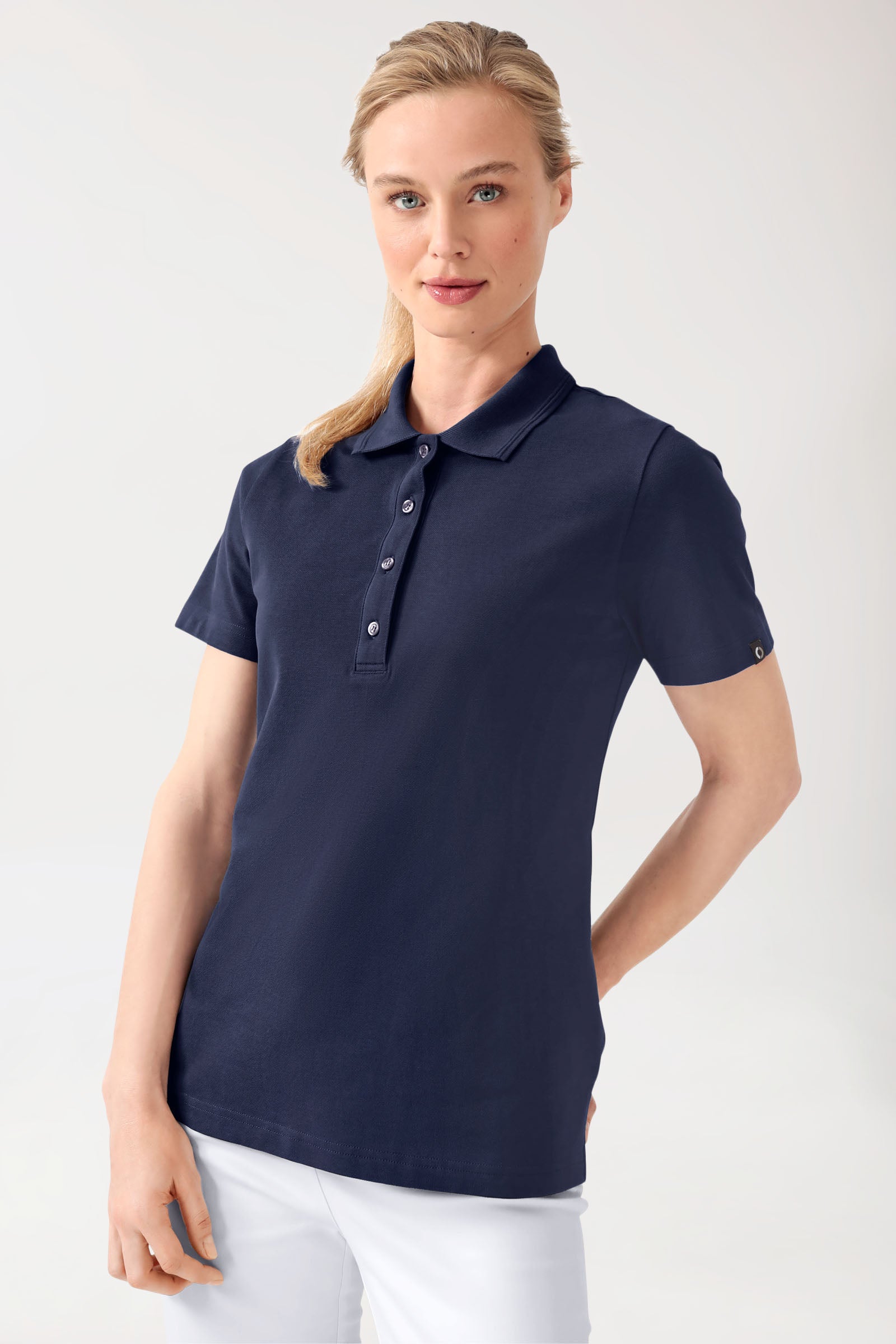 COMFY FLEX stretch shirt dames - polokraag navy