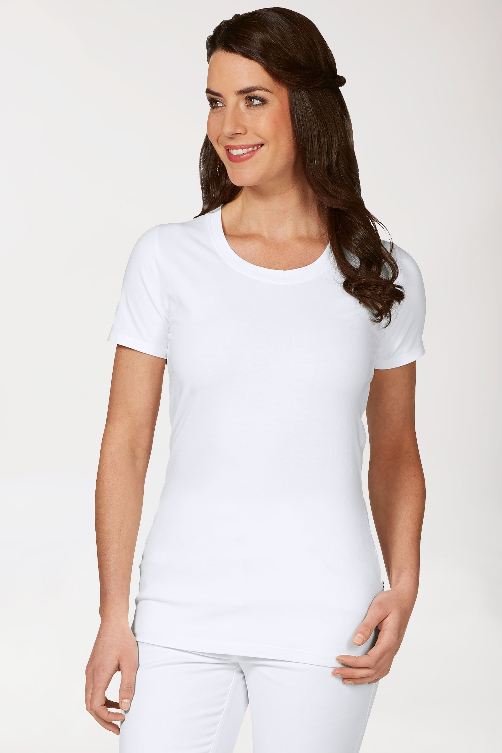 CORE shirt dames - ronde hals wit, Voorzijde view 