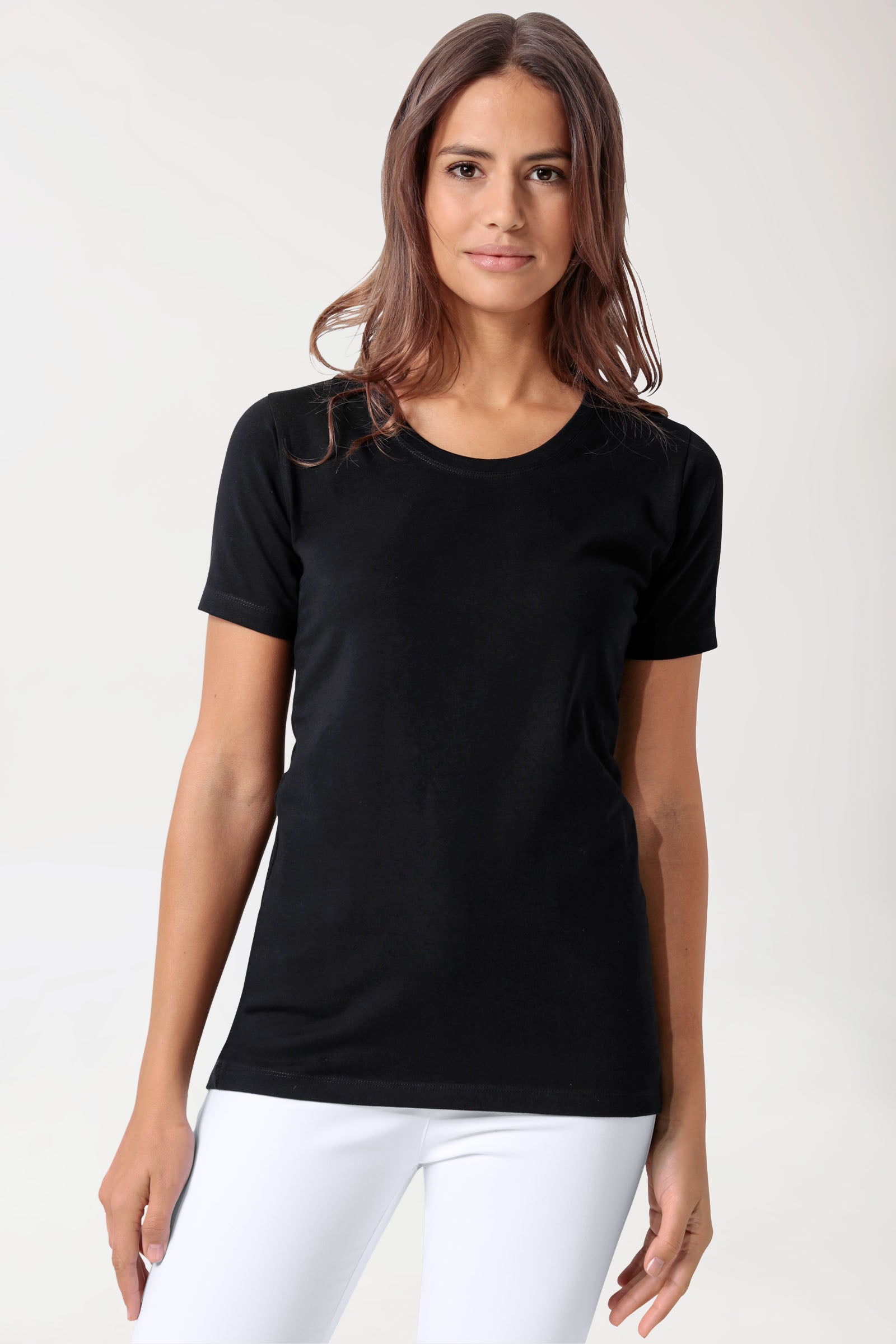 CORE shirt dames - ronde hals zwart, Voorzijde view 