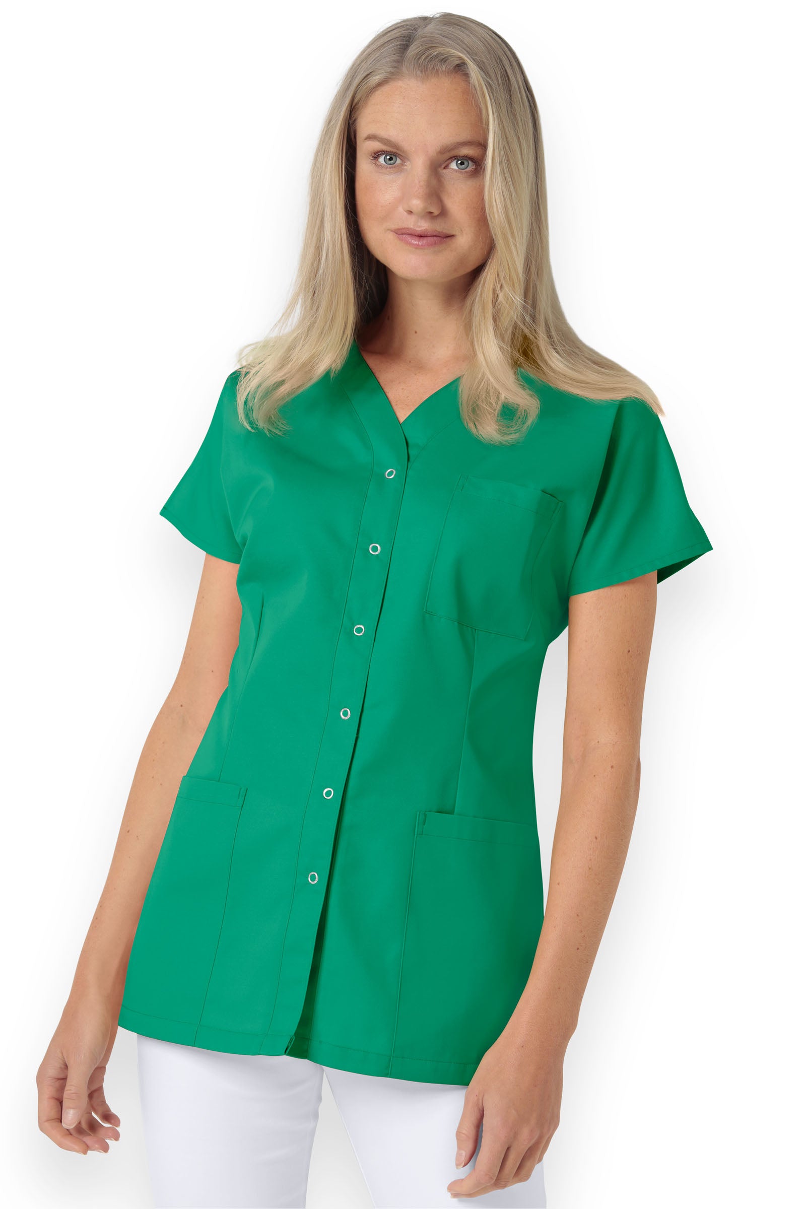 Tuniektuniek dames - doorknoopsluiting Iers groen