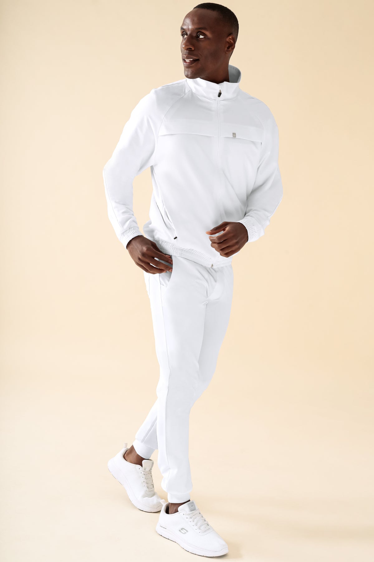 KAERE blouson heren - met elastische manchetten wit