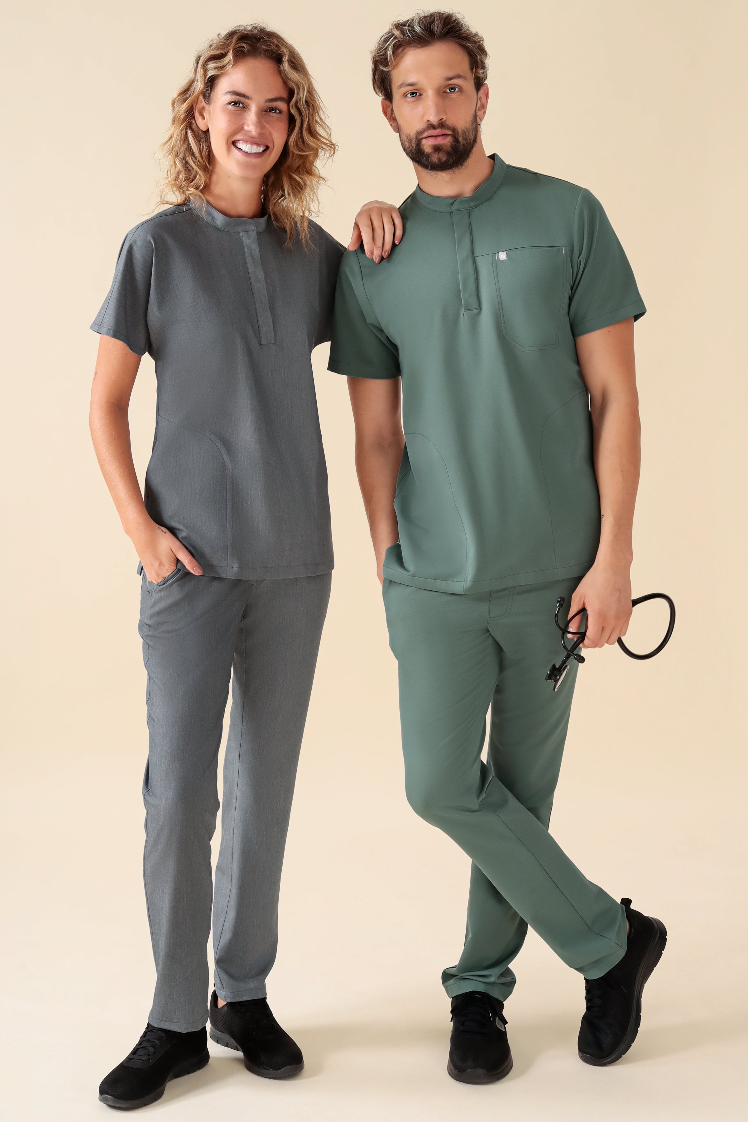 KAERE broek heren - zonder beenzak donkergroen, Voorzijde view 