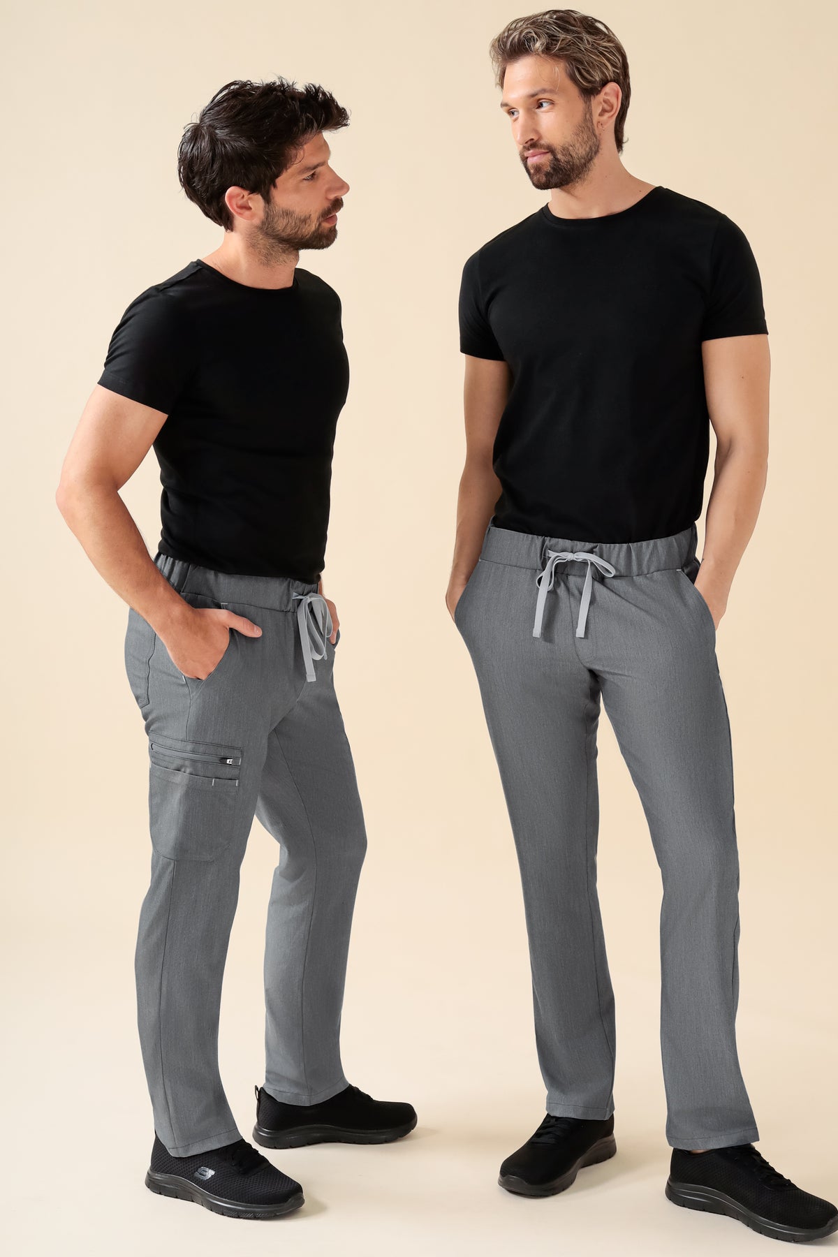 KAERE broek heren - zonder beenzak grijs melange, Voorzijde view 