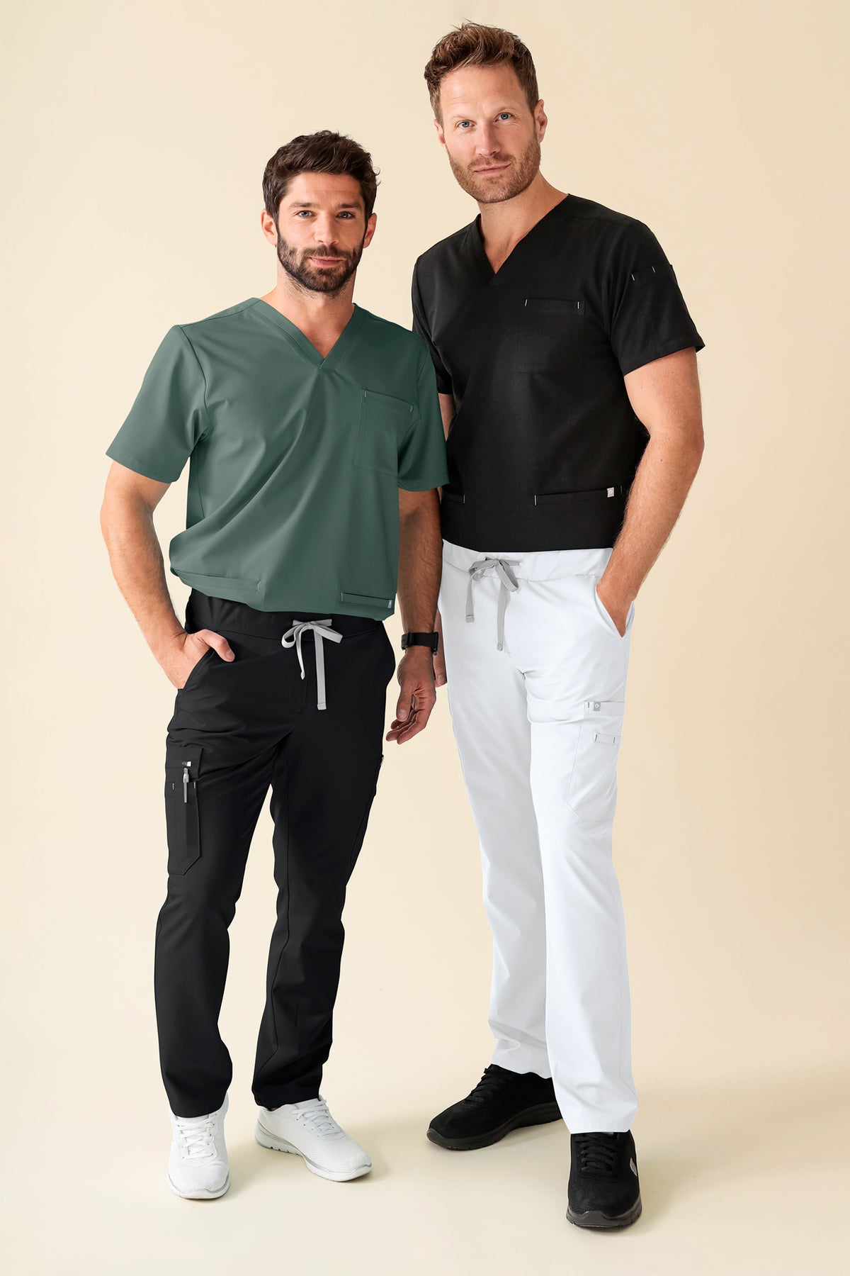 KAERE broek heren - korte maat met beenzak zwart, Voorzijde view 