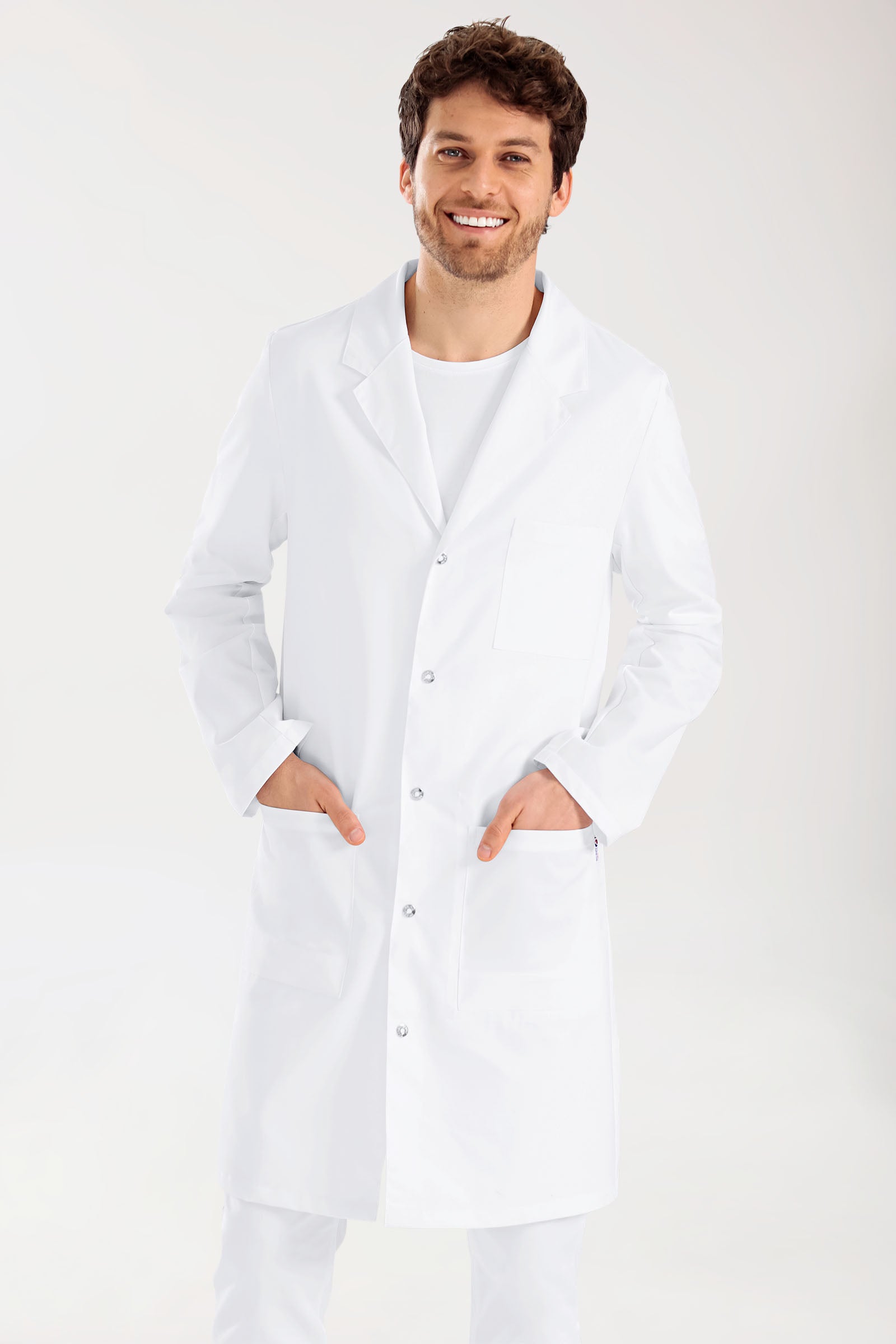 Jas heren -reverskraag- drukknoopsluiting wit