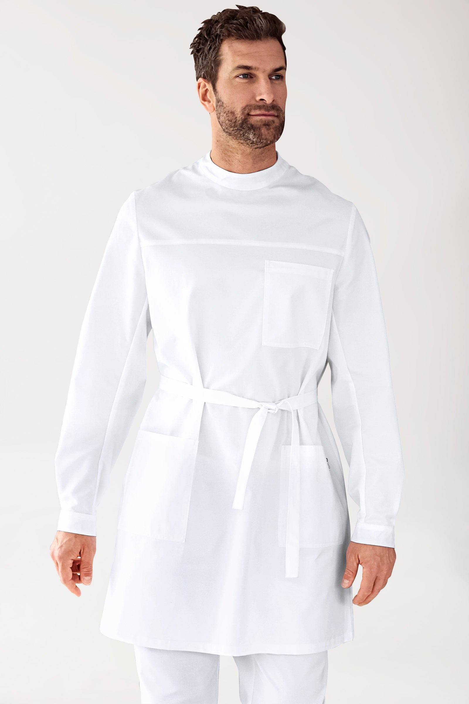 Korte jas heren - wikkelmodel wit