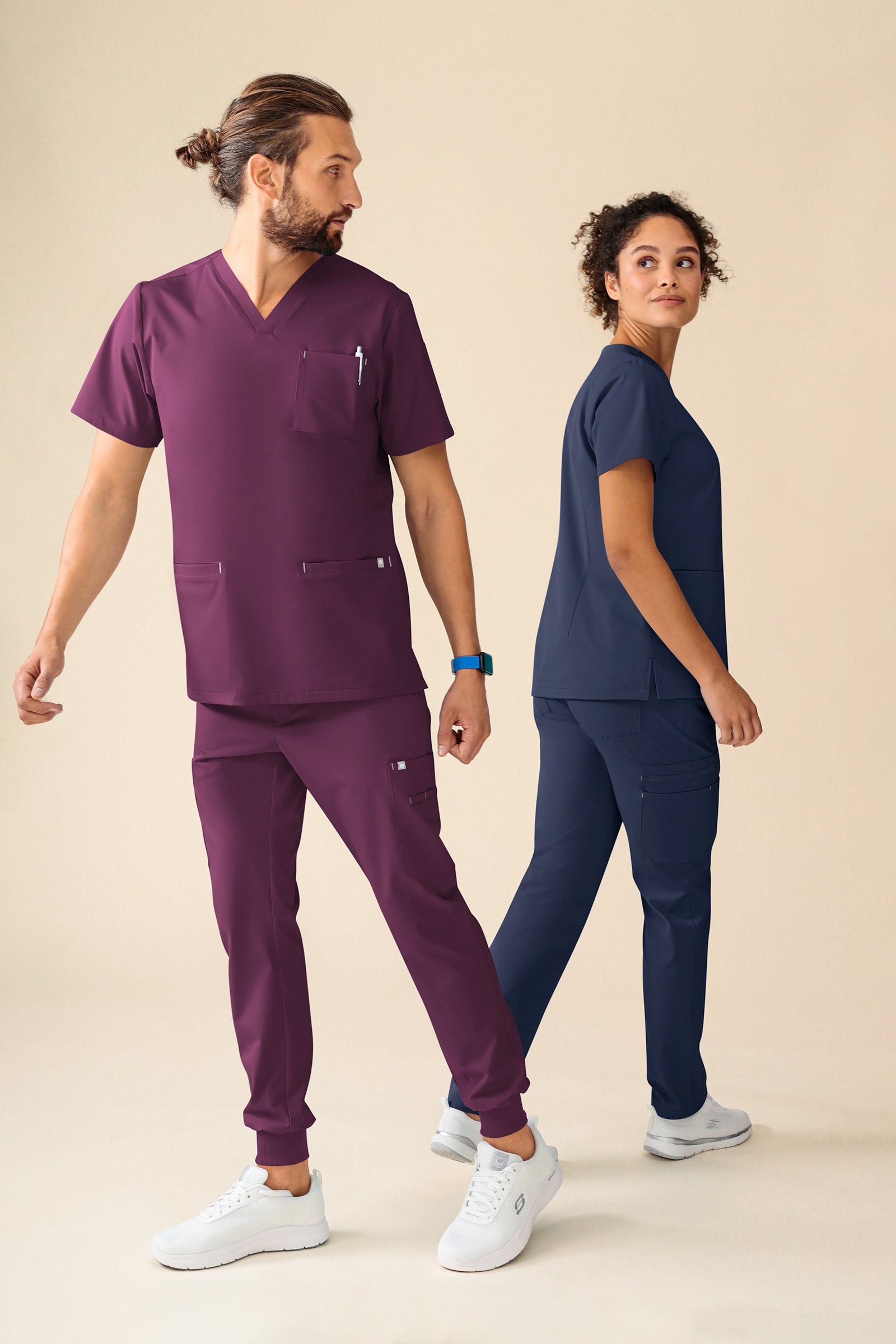 KAERE oversteektuniek heren - V-hals pruimen