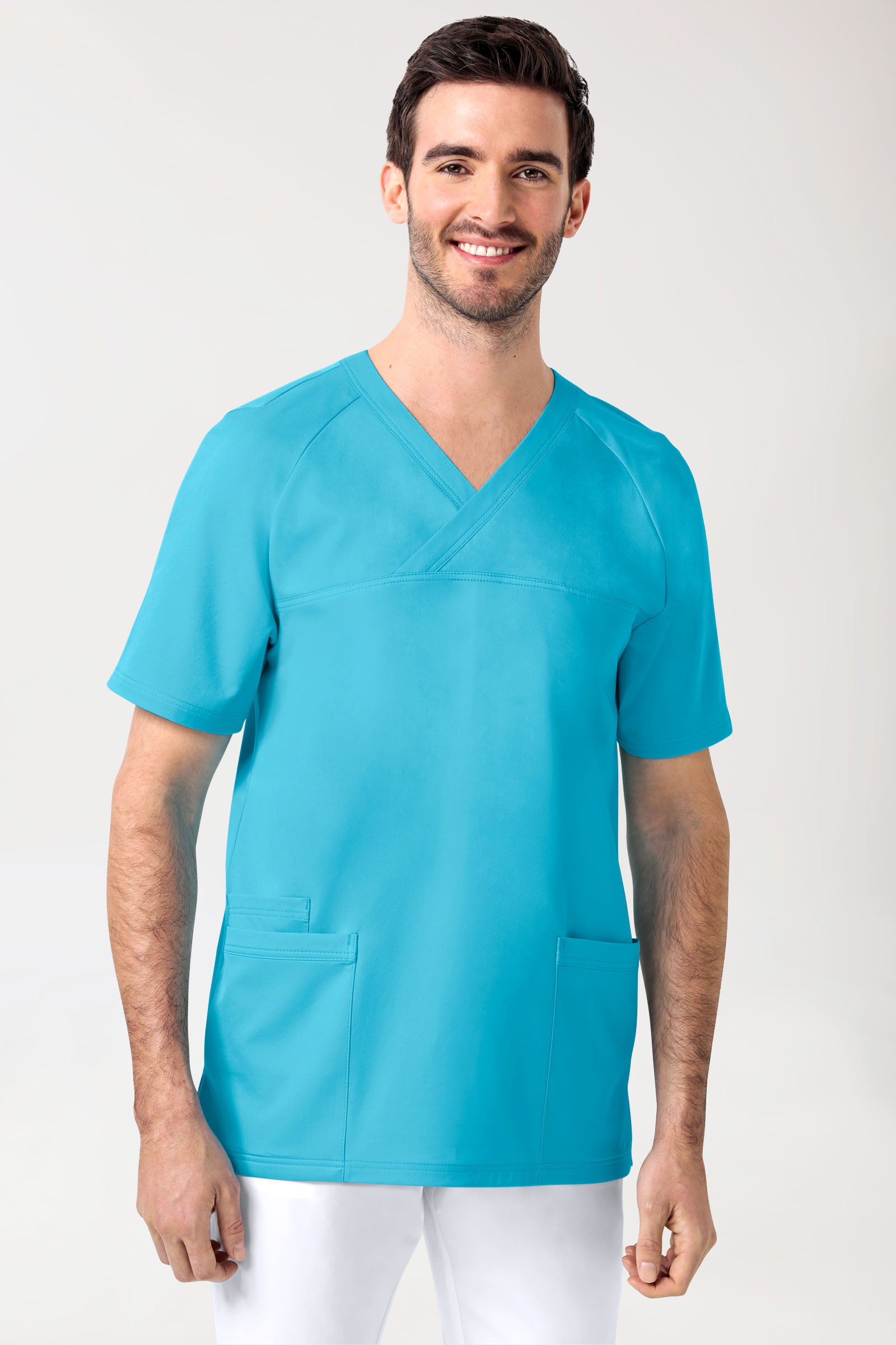 Move Stretch oversteektuniek heren - V-hals turquoise
