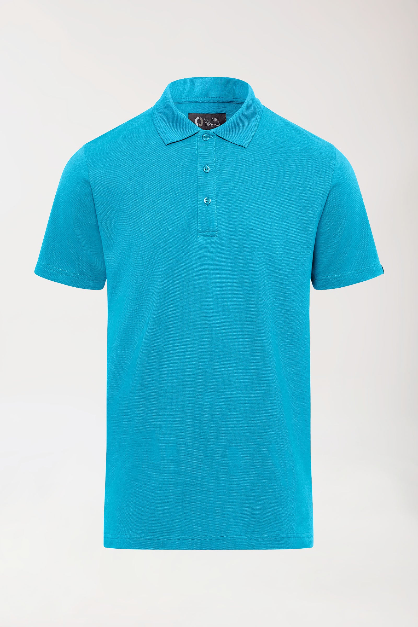COMFY FLEX stretch shirt heren - polokraag turquoise