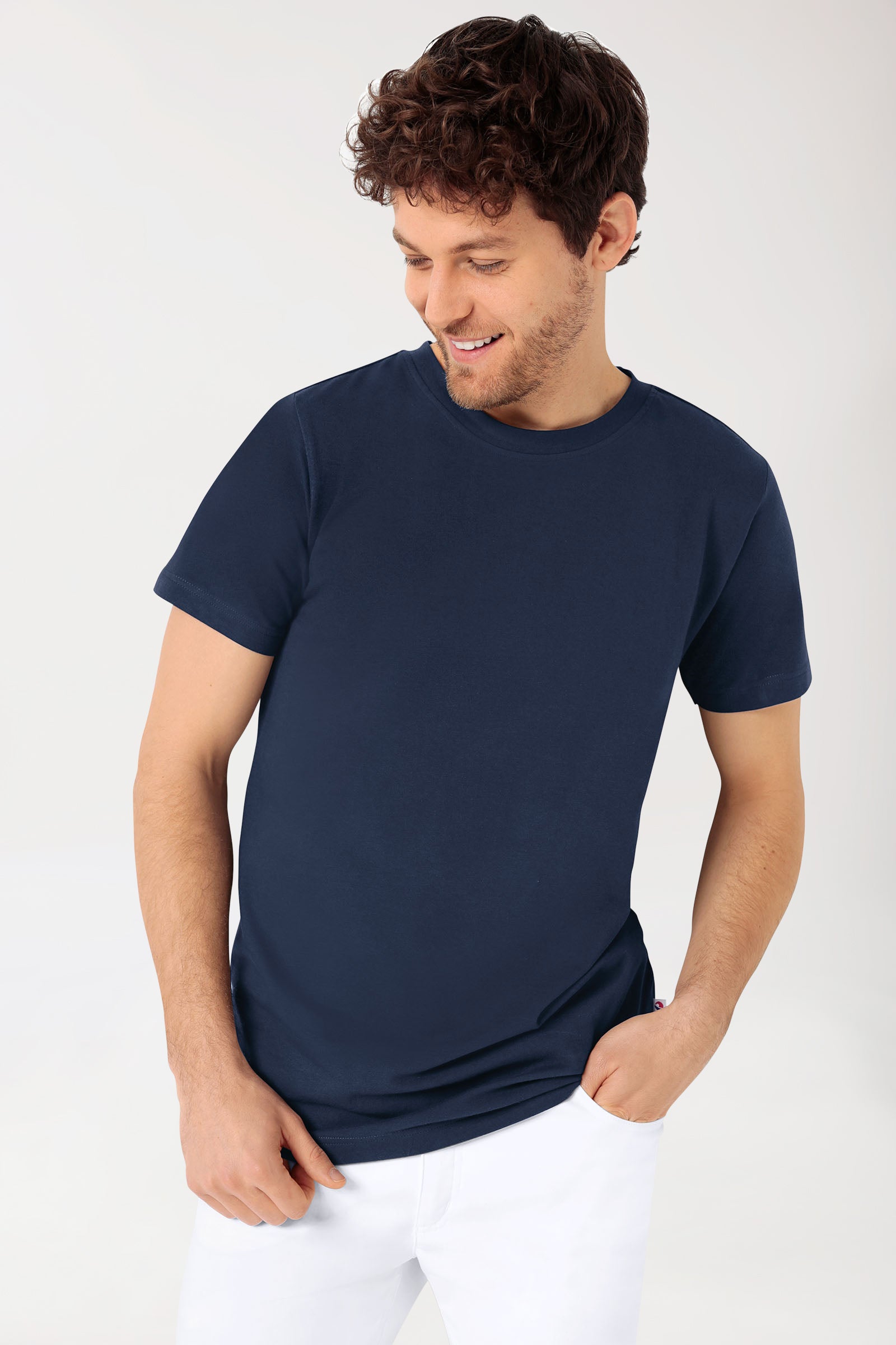 CORE shirt heren - ronde hals navy, Voorzijde view 
