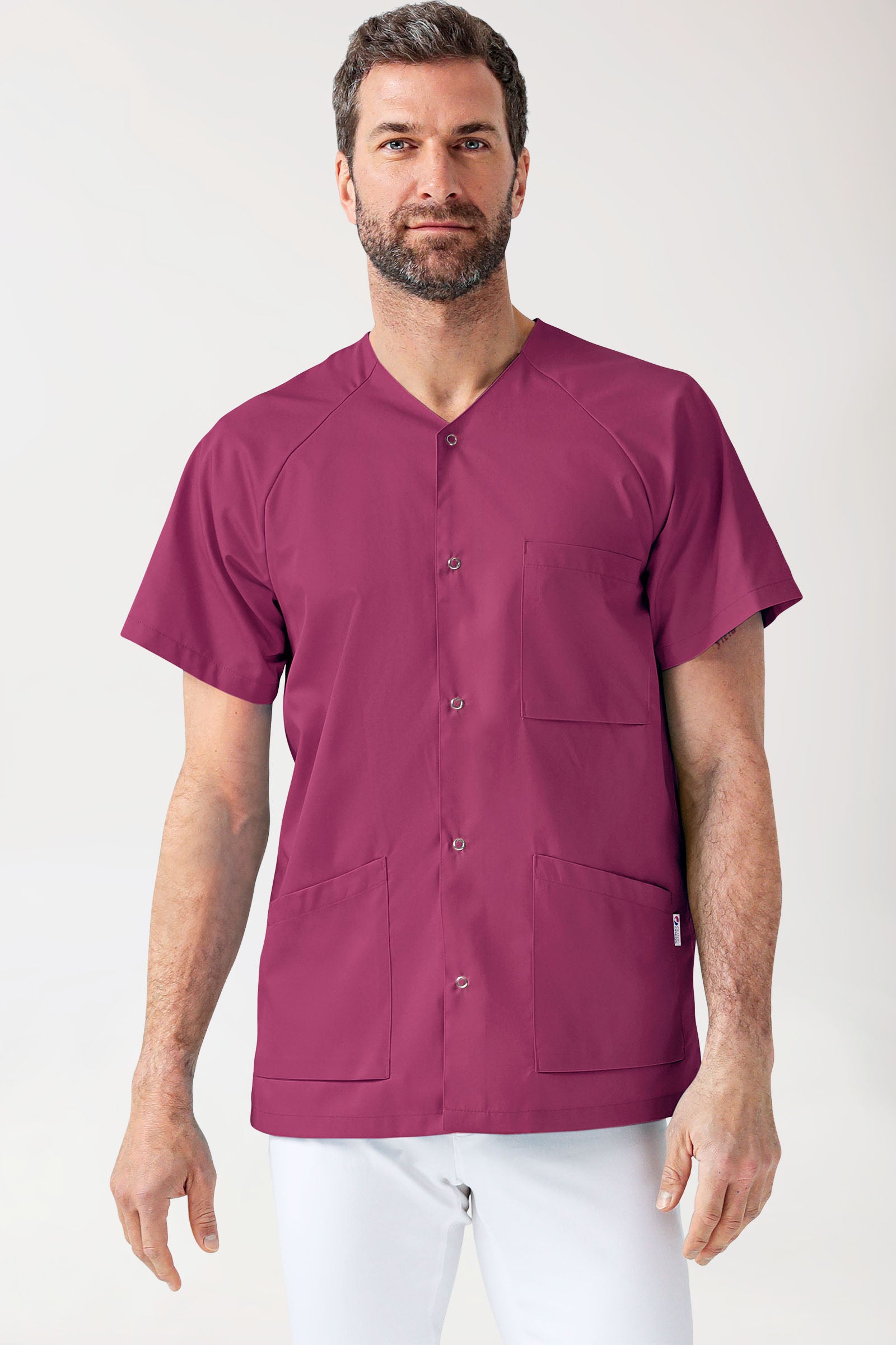 CORE tuniek heren - doorknoopsluiting berry