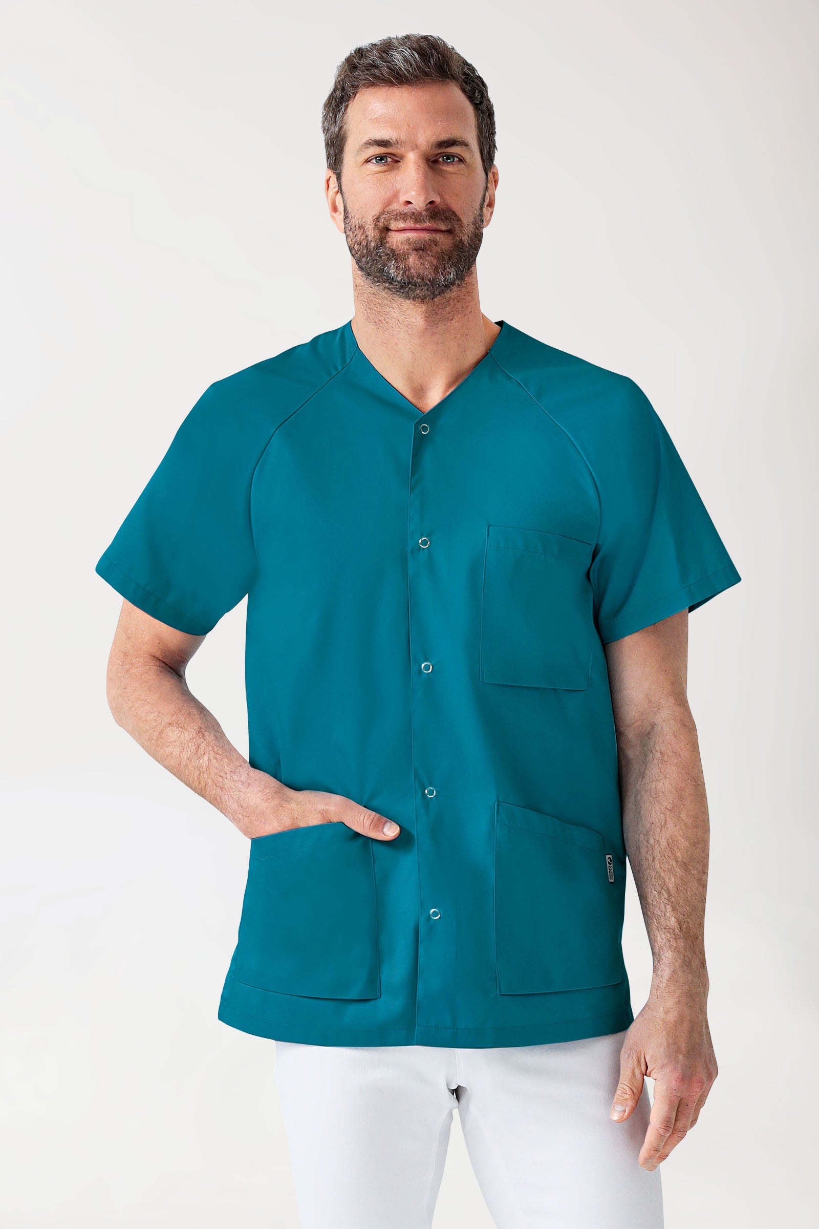 CORE tuniek heren - doorknoopsluiting petrol