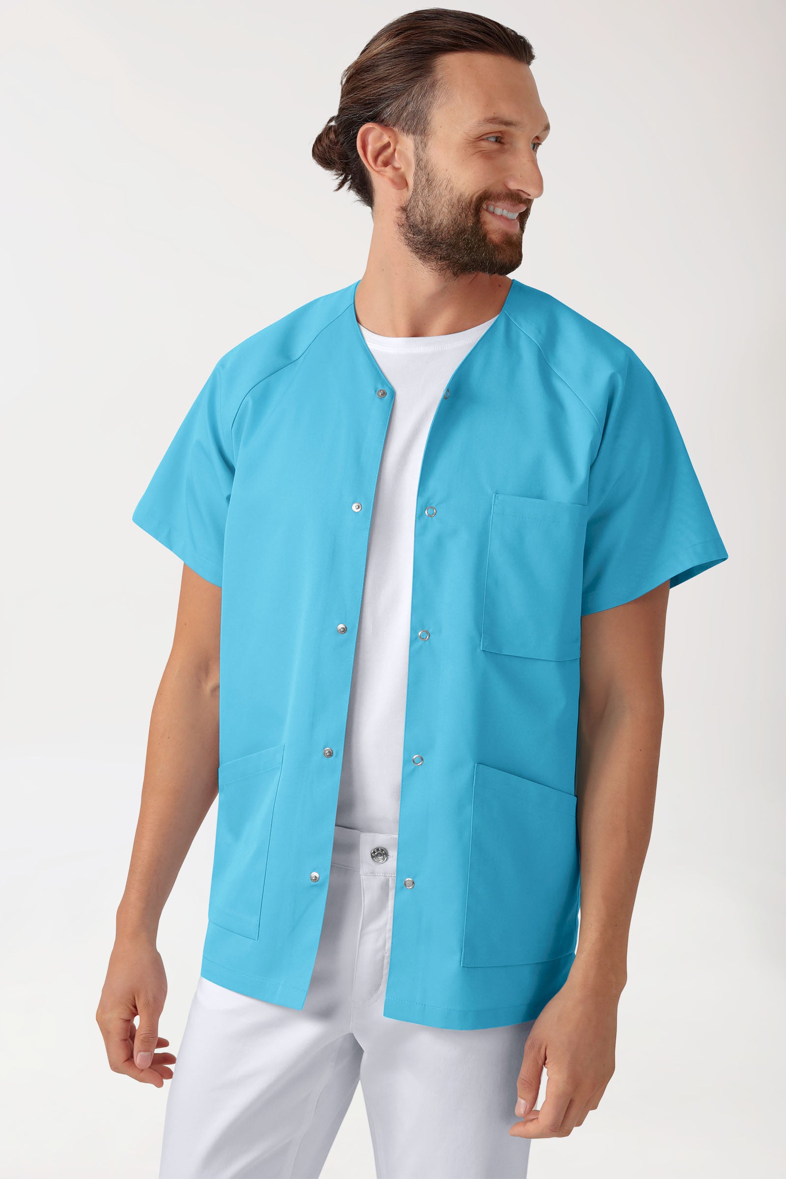 CORE tuniek heren - doorknoopsluiting turquoise