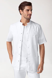 Stretch heren tuniek - met knoopsluiting wit