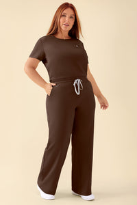 KAERE broek dames - wijd been coffee