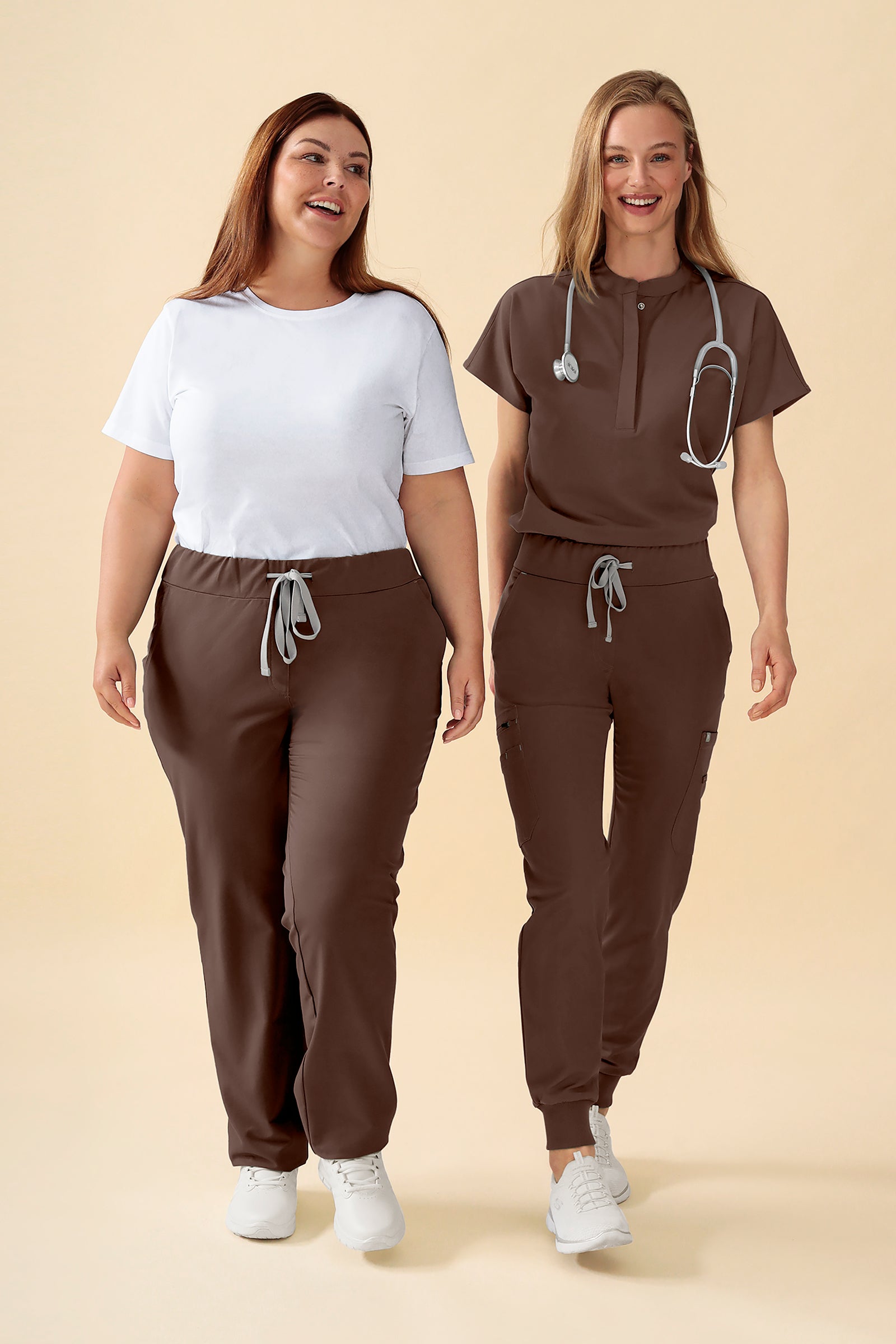 KAERE broek dames - zonder beenzak coffee, Voorzijde view 