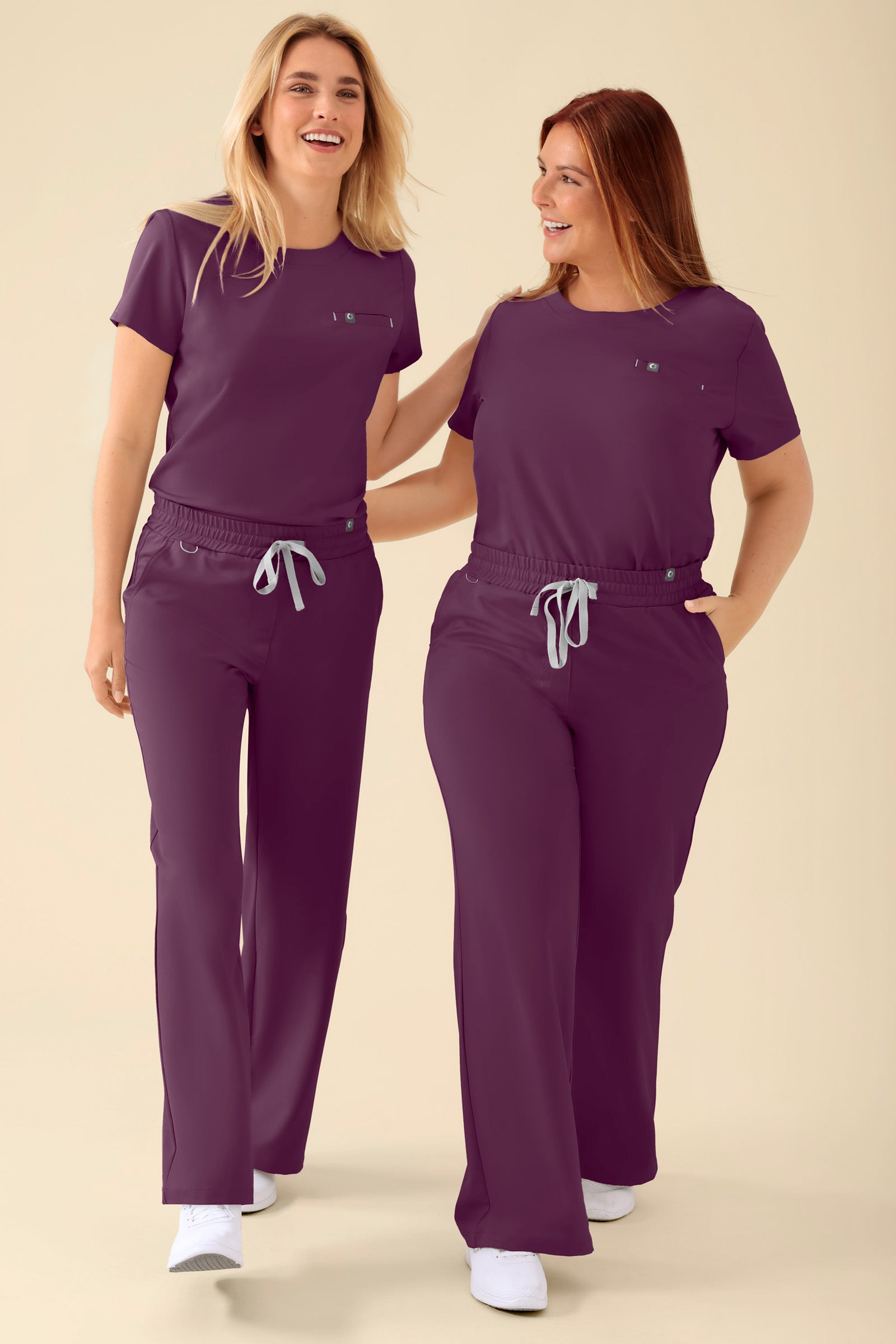 KAERE broek dames - wijd been pruimen, Voorzijde view 