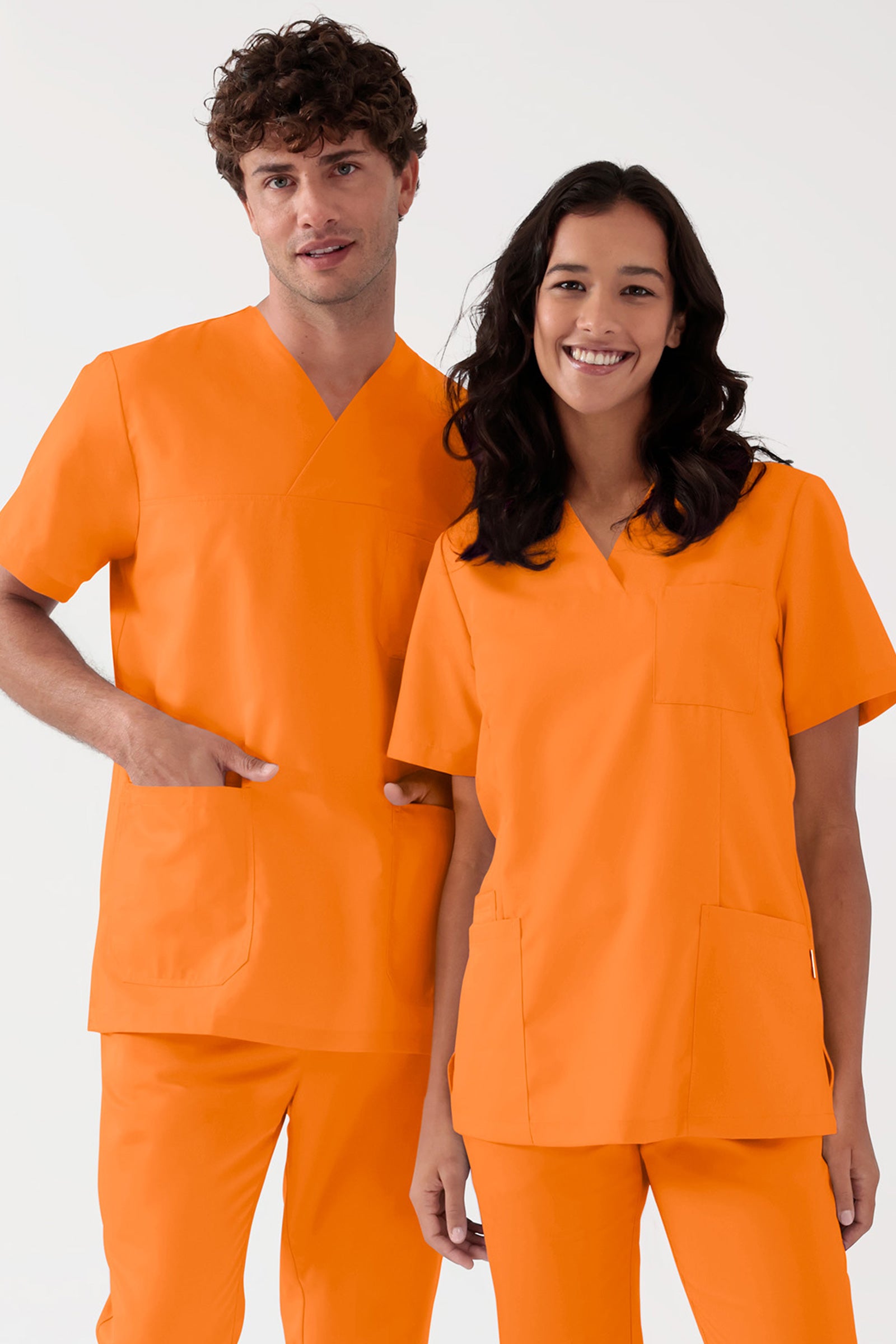 TENCEL™ oversteektuniek dames - V-hals briljant oranje, Voorzijde view 