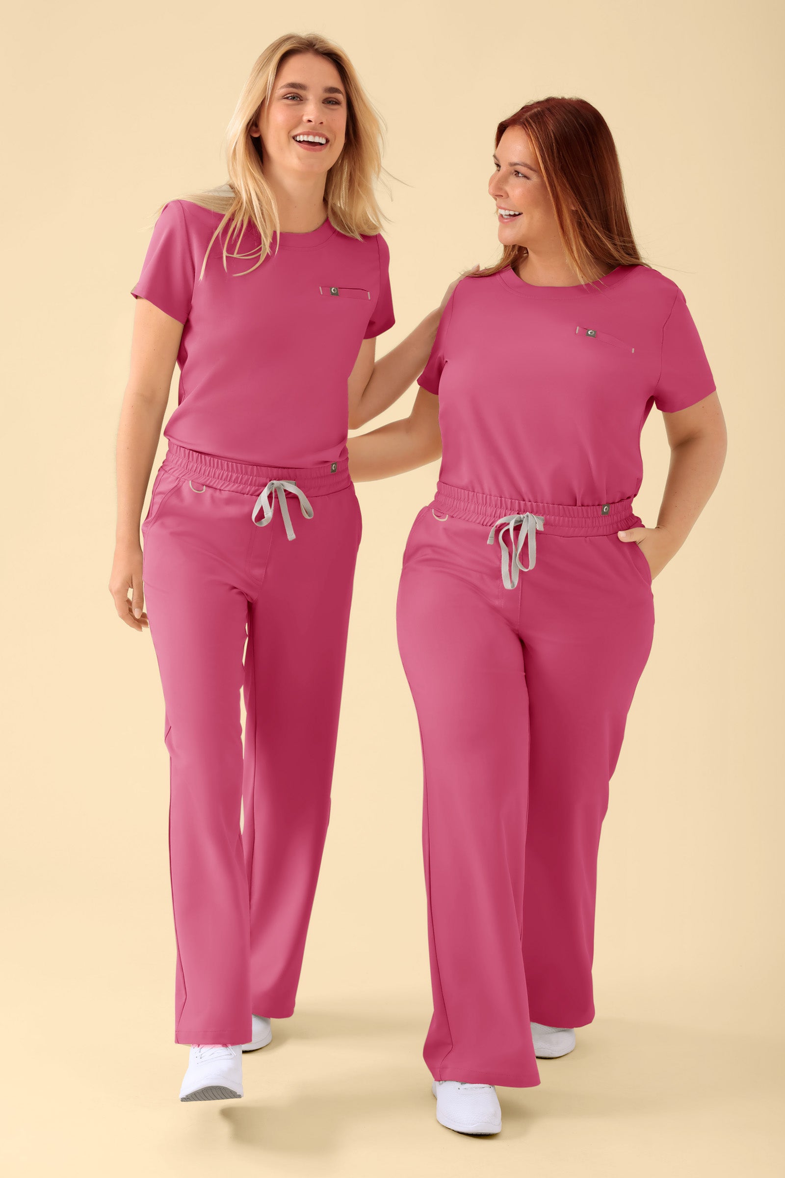 KAERE shirt dames - ronde hals oud rose, Voorzijde view 