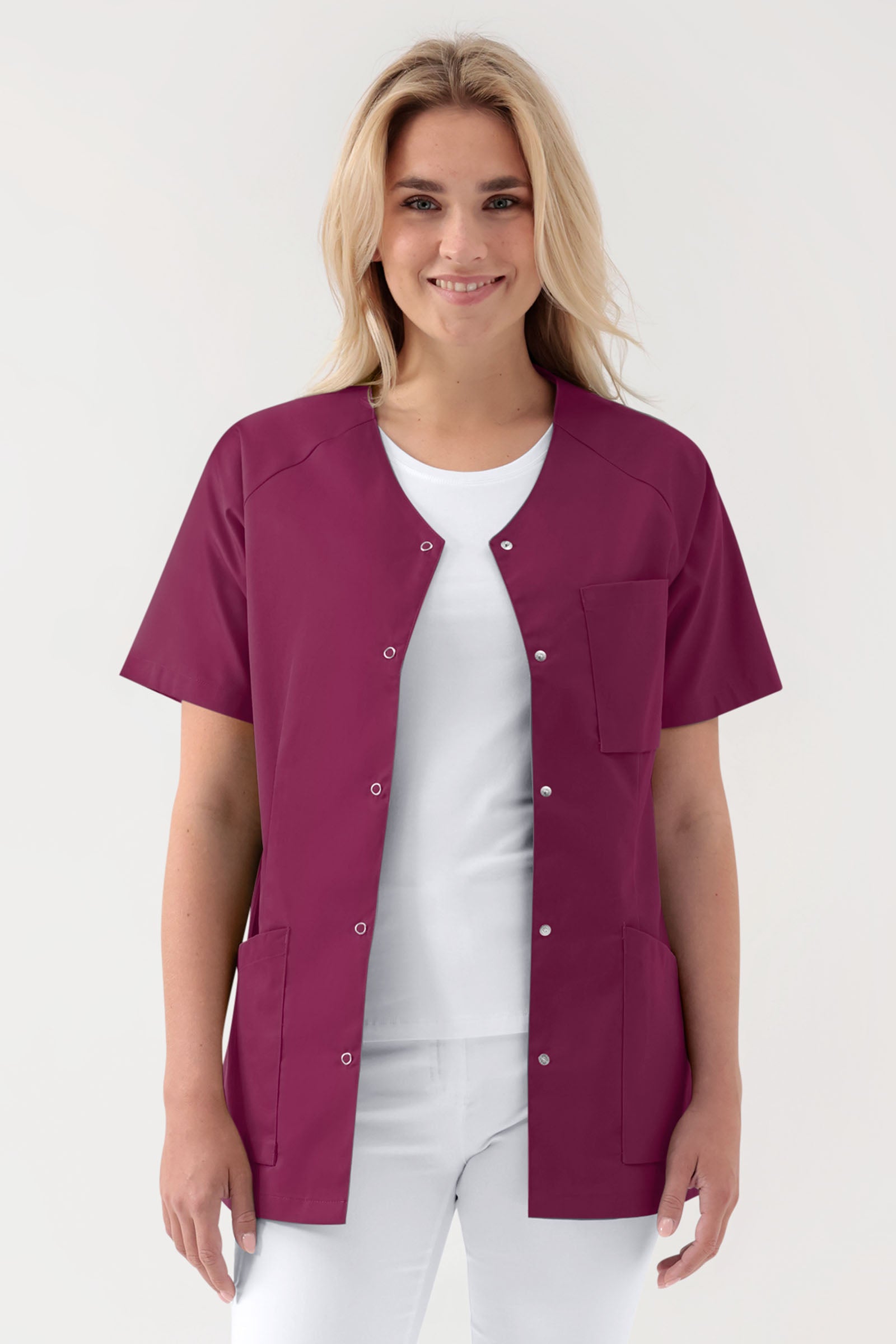 Tuniek-tuniek dames - drukknoopsluiting berry