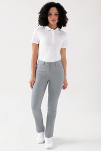 COMFY FLEX 5-pocket broek dames - rechte pijp grijs
